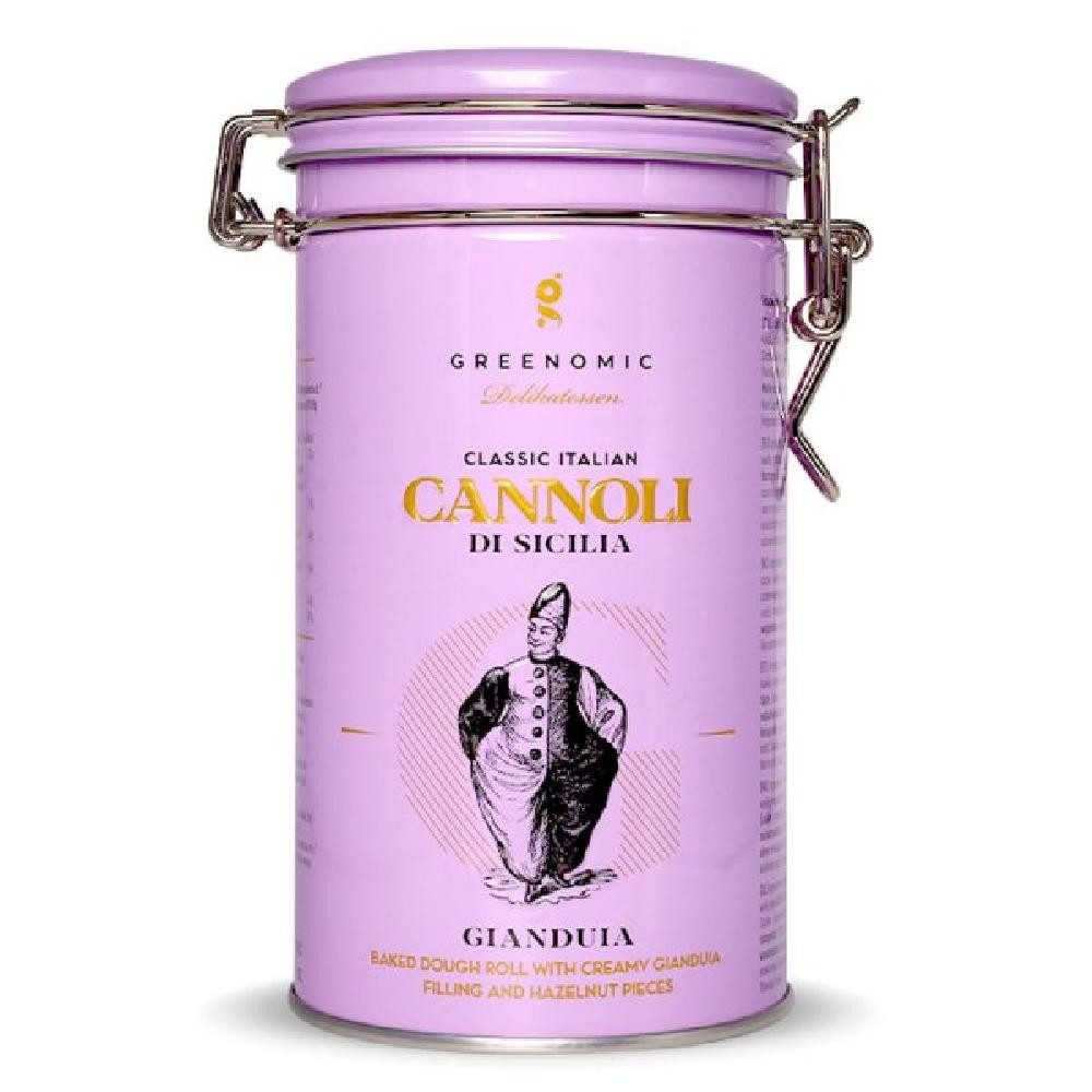 Greenomic Süßigkeit Cannoli Gianduia sizilianisches Gebäck in Dose (200g)