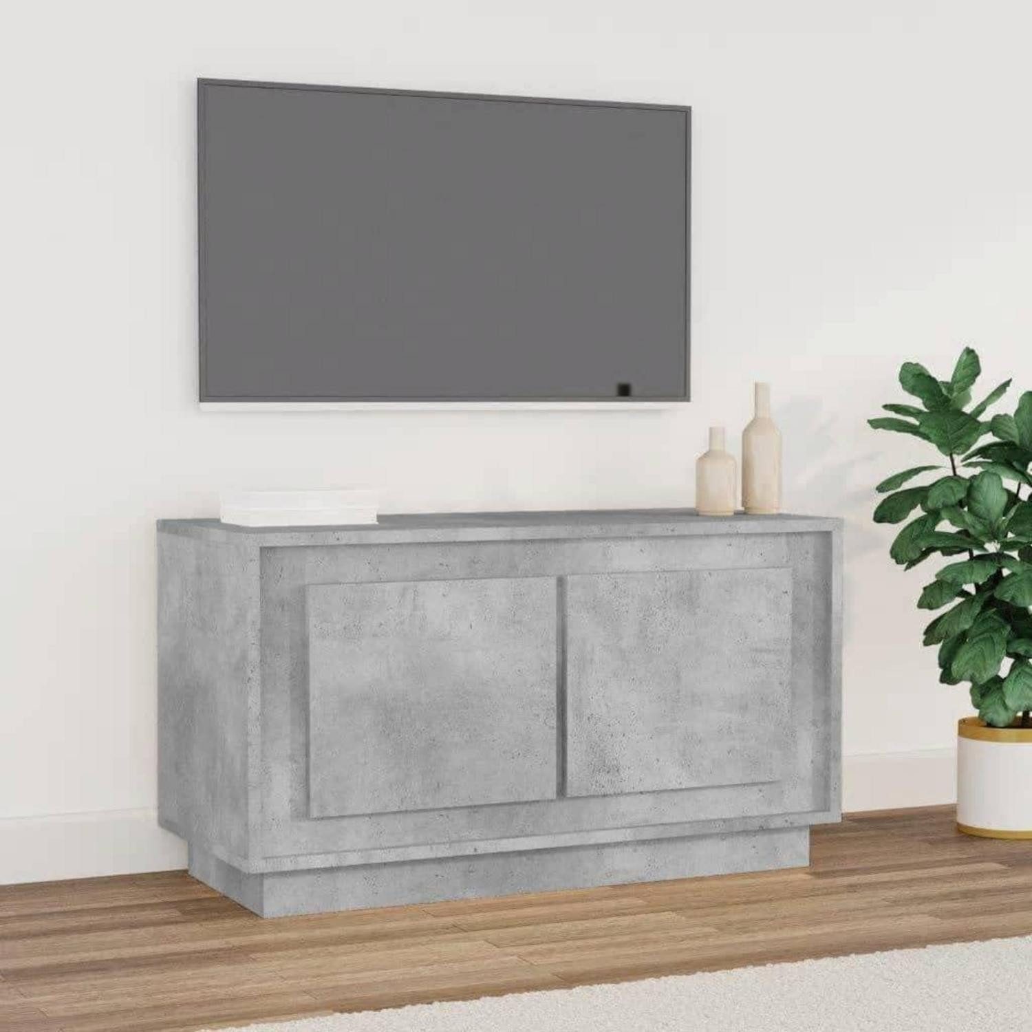 LuxusKollektion TV-Bank TV-Schrank Betongrau 80x35x45cm (1 St)