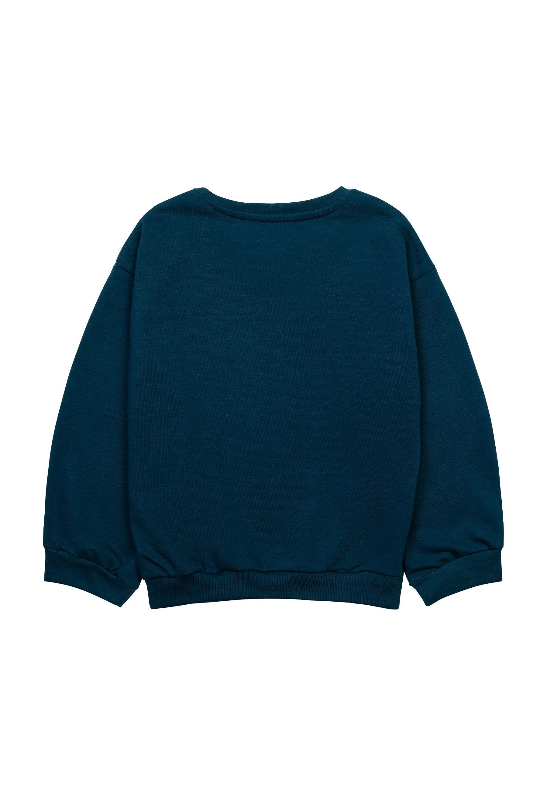 MINOTI Sweatshirt Modische Sweatshirt mit Dunkelblau Muster (3y-14y)