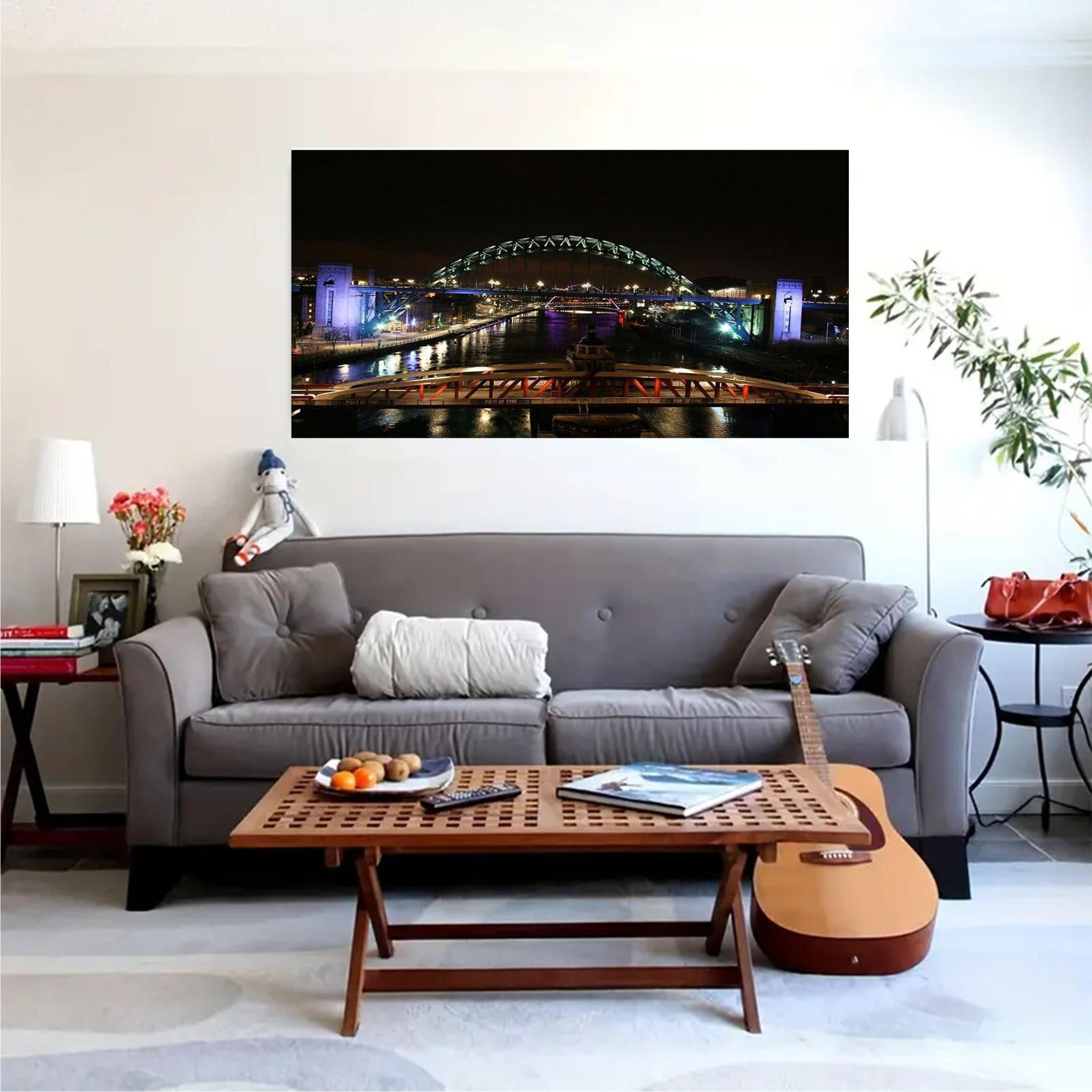 Realb2b Malen nach Zahlen XXXL 5d Diamond Painting Brücke bei Nacht Malen nach Zahlen 120x60cm (Komplettset für 5D Diamond Painting inklusive Leinwand, Diamanten und Werkzeugen, Diamond Painting Set mit Zubehör für DIY-Kreativität und Entspannung), 120x60cm 5D Diamond Painting mit präziser Klebeschicht & Zubehör