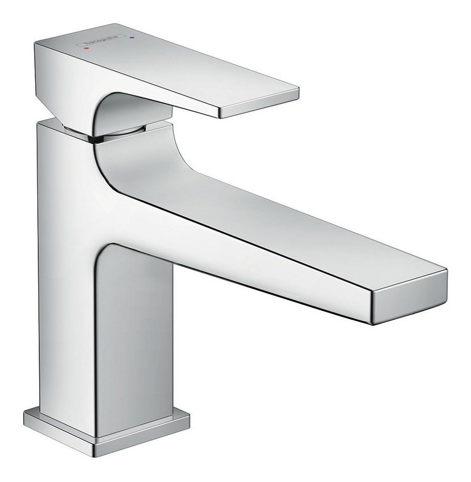 hansgrohe Waschtischarmatur Metropol 100 Einhebel m. Hebelgriff m. Push-Open Ablaufgarnitur Ausladung 157 mm