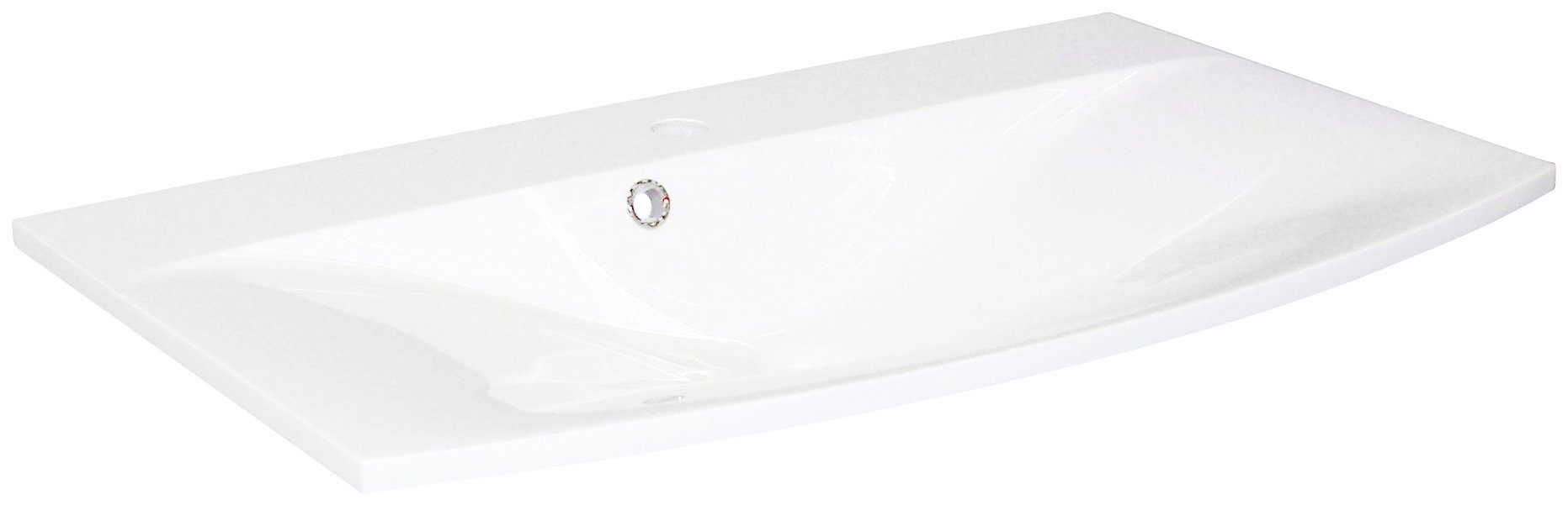 FACKELMANN Einbauwaschbecken Lugano, Gussmarmor, Breite 80 cm