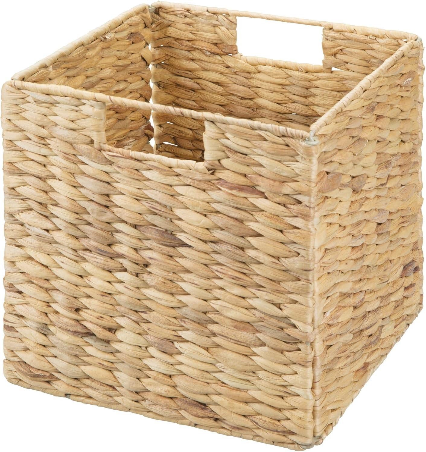 mDesign Aufbewahrungssystem mDesign Aufbewahrungsbox Regalkorb Organizer 2er Set faltbar Naturfa