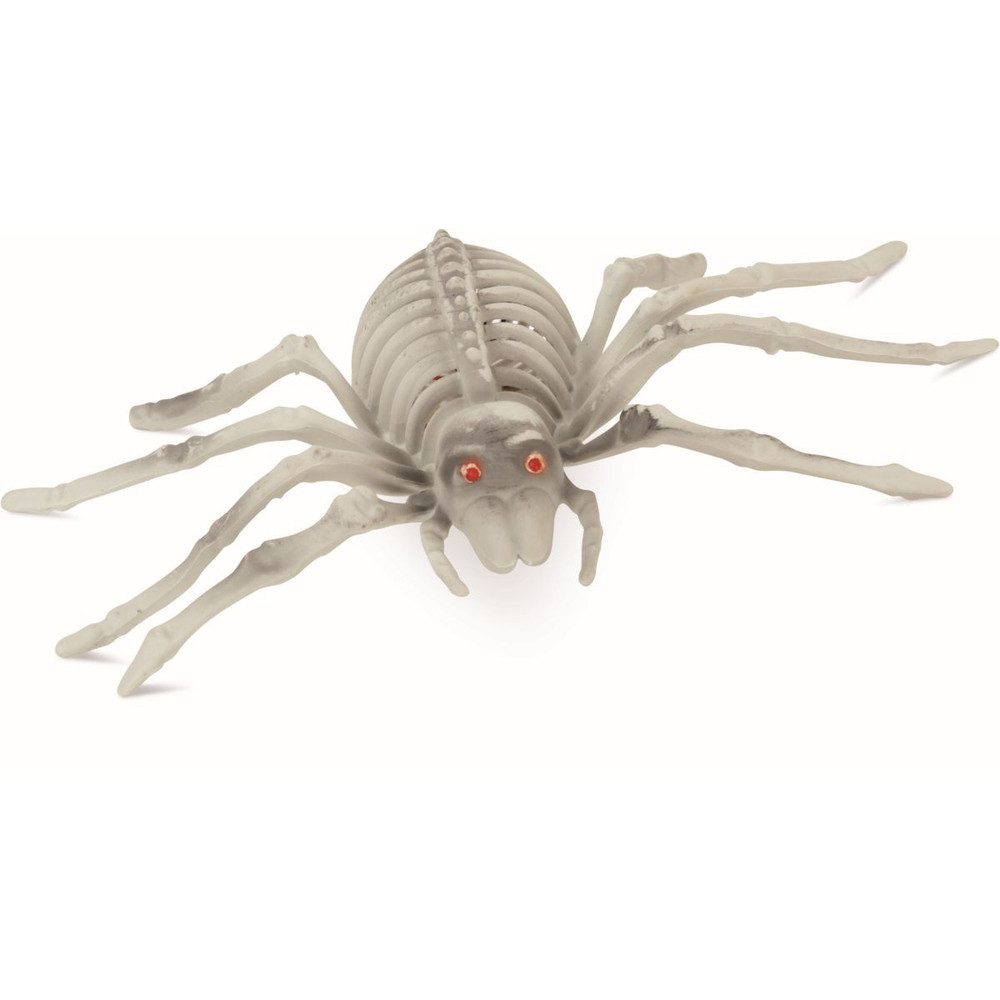 Fries Aufblasbares Partyzubehör Deko Spinnenskelett mit LED