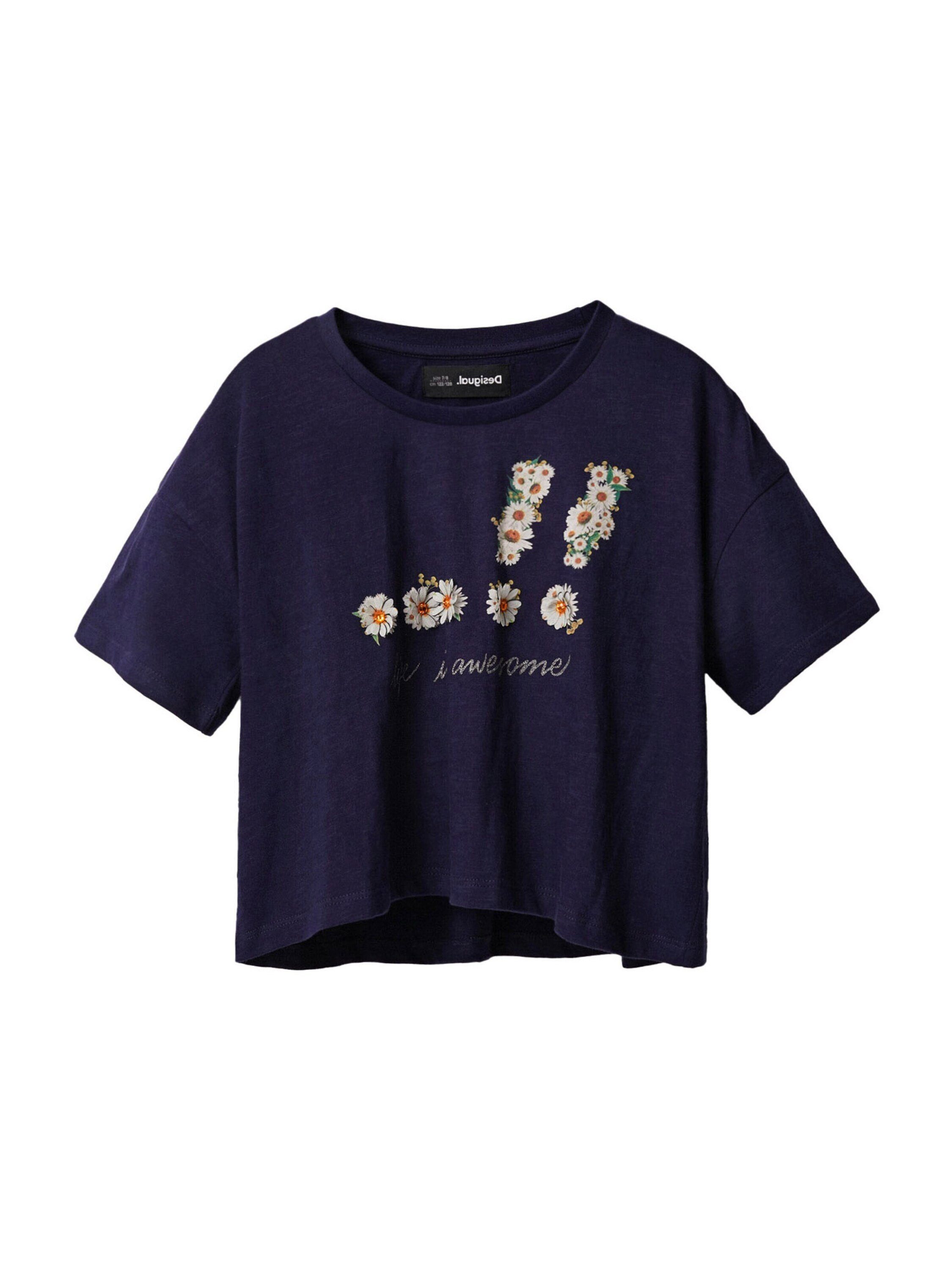 Desigual T-Shirt Swanson (1-tlg) Weiteres Detail, Plain/ohne Details,  Abgesteppter Saum/Kante