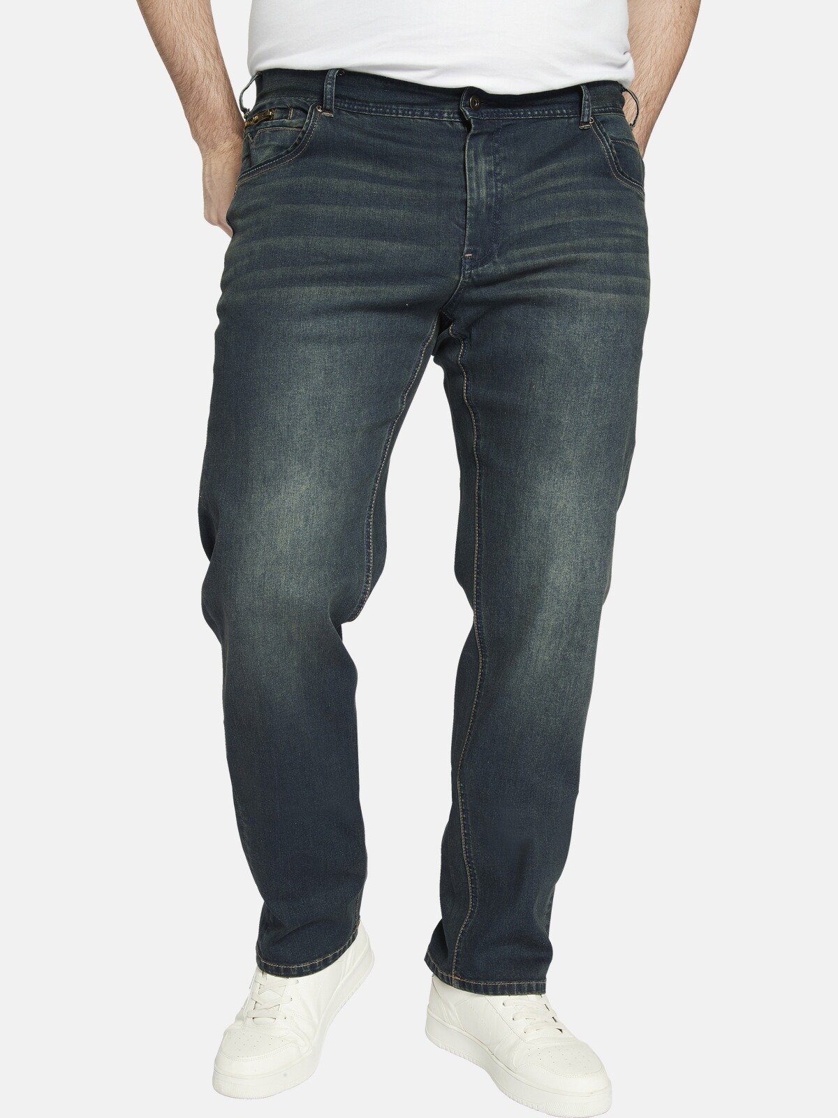 BARON TAHAMS 5-Pocket-Jeans Used-Look im Colby Charles