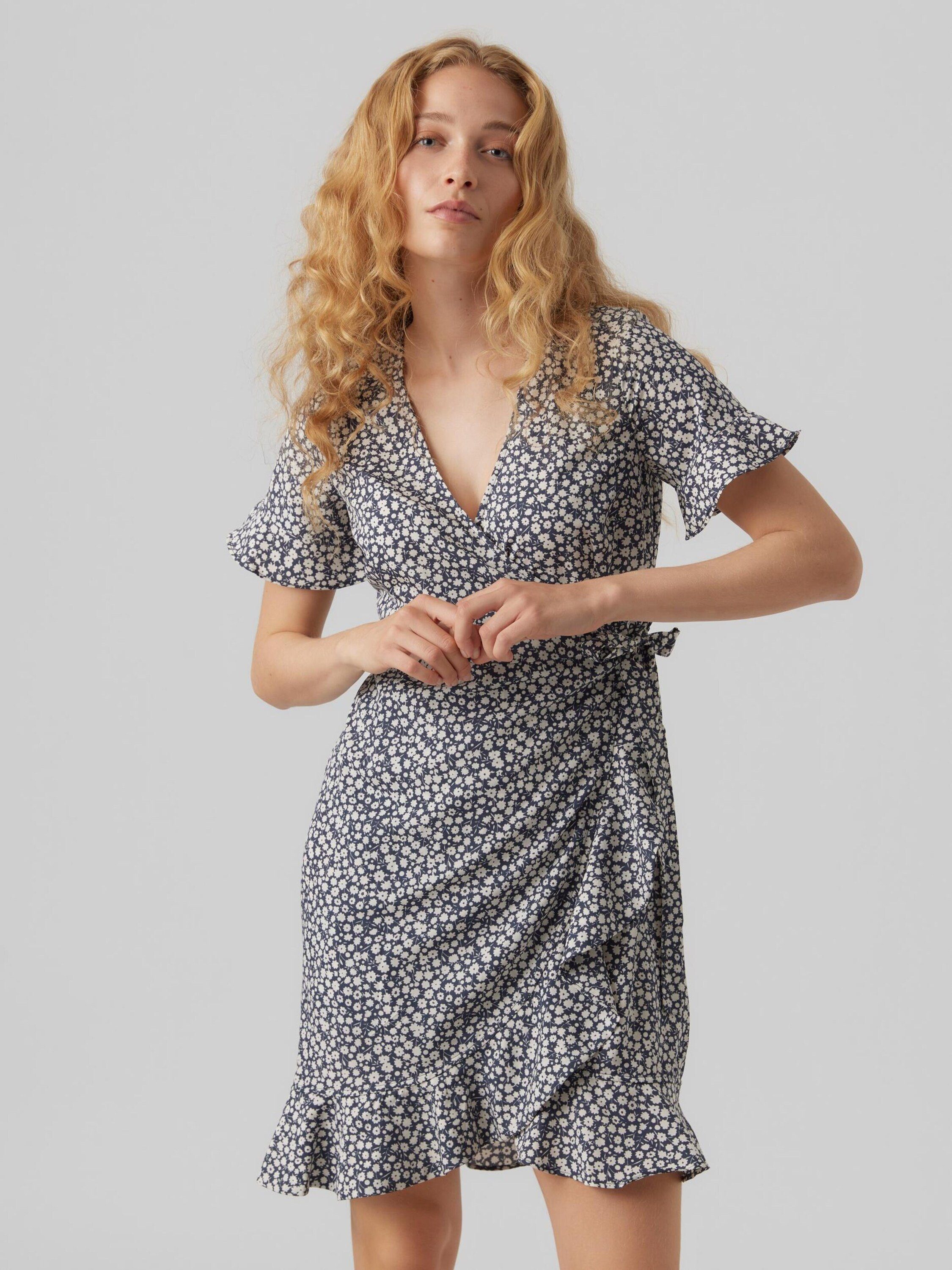 Vero Moda Midikleid HENNA (1-tlg) Wickel-Design