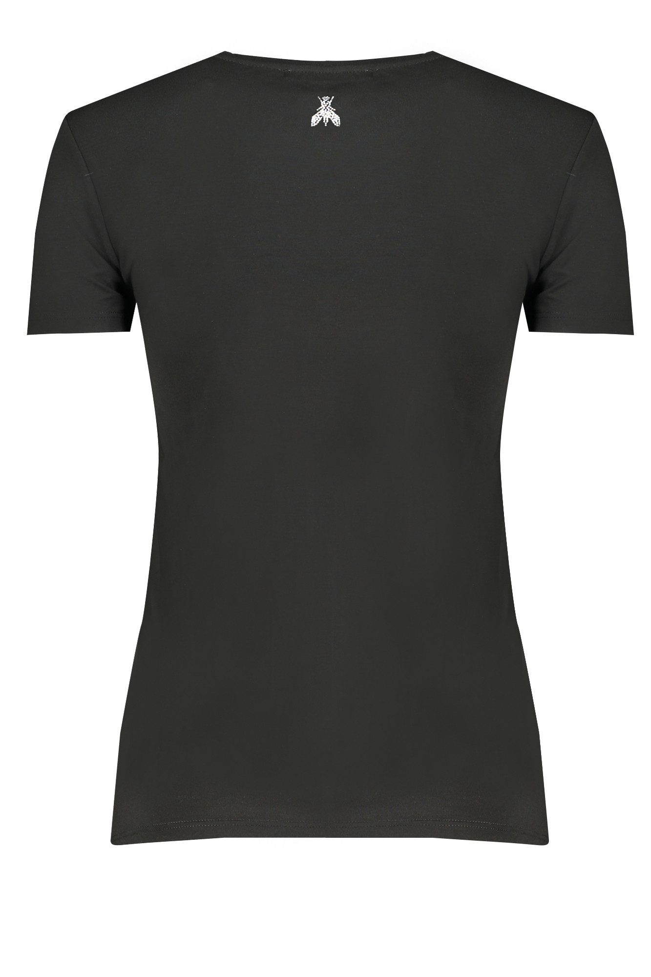 Patrizia Pepe T-Shirt Elegantes Schwarzes Damen T-Shirt mit Strass &