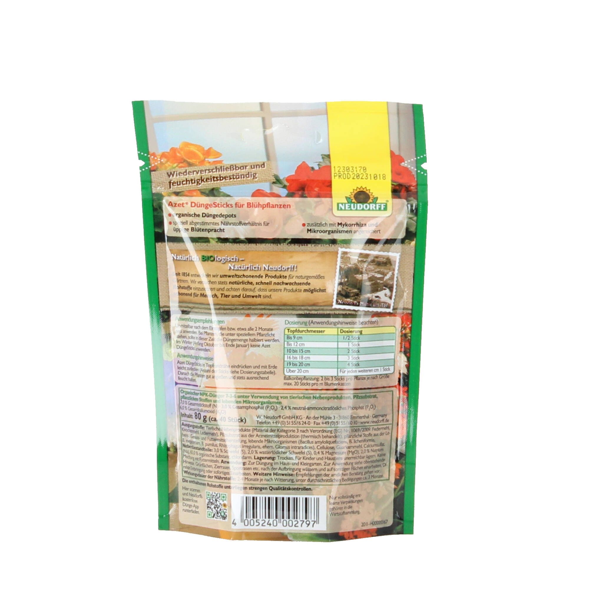 Blumenerde Neudorff Dünger Azet DüngeSticks BlühPflanzen günstig online kaufen