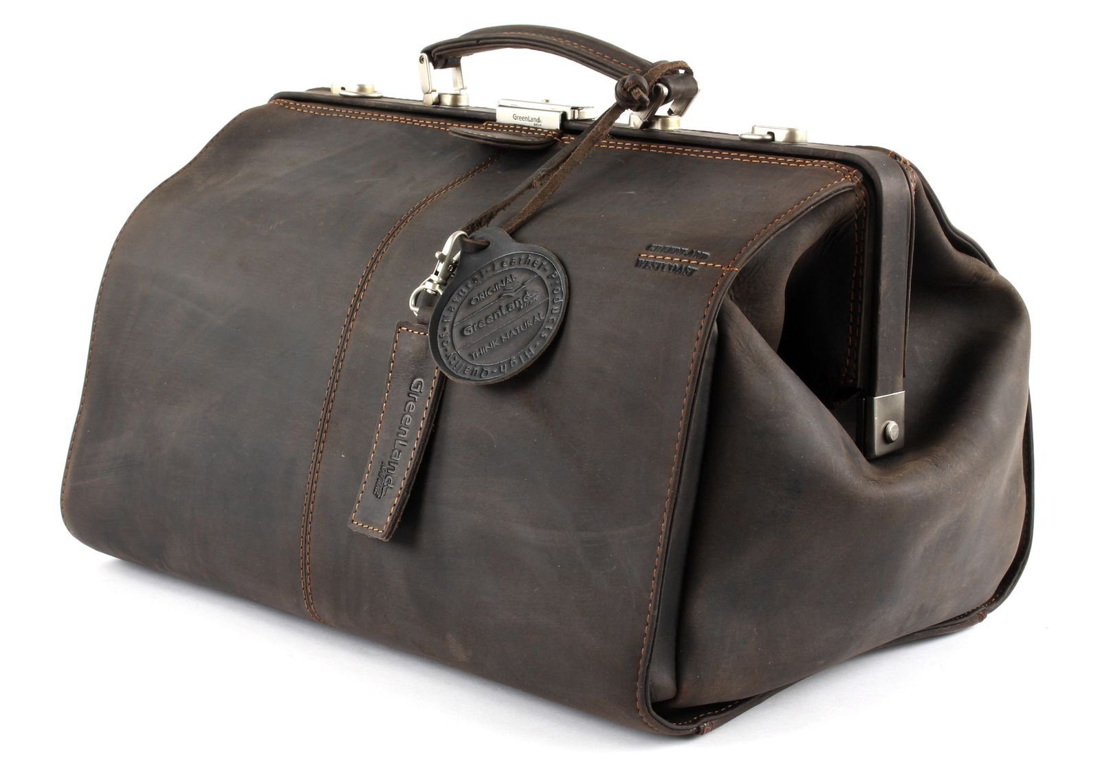 GreenLand Nature Henkeltasche Original Doc-Case, aus echtem Leder