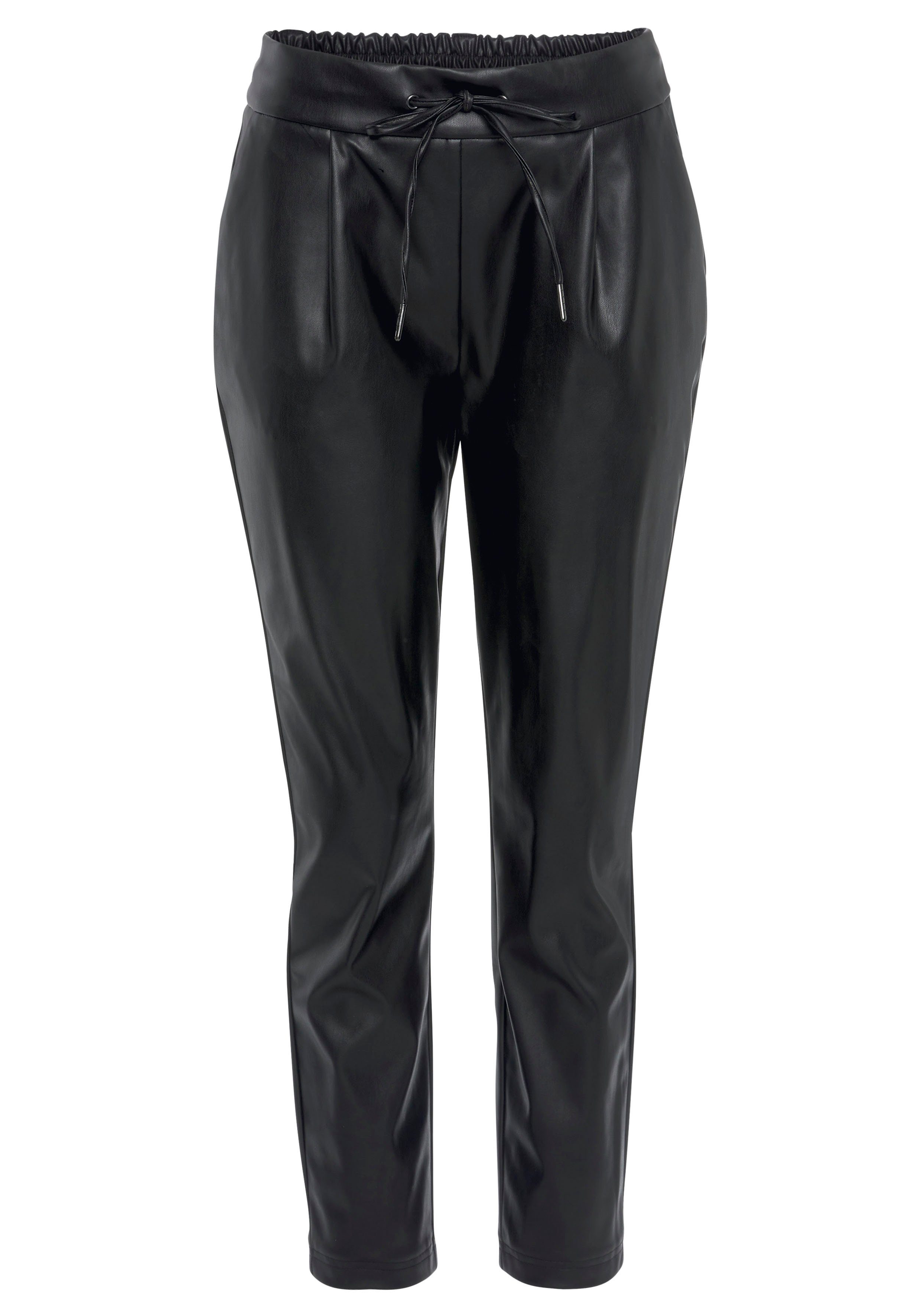 LASCANA Schlupfhose aus Lederimitat, bequeme Stoffhose, elegant-chic – Bild 2 von 5
