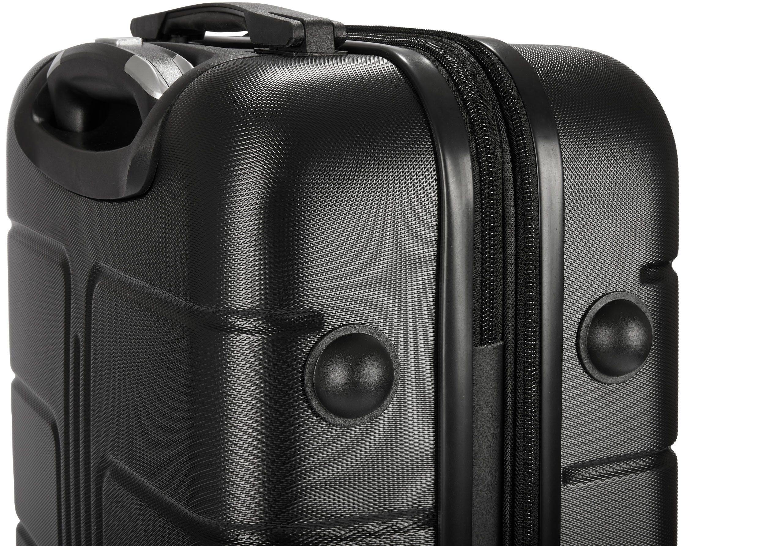 BRUBAKER Kofferset Miami - Erweiterbare Koffer mit Zahlenschloss, Rollen und Tragegriffen, 4 Rollen, (ABS Rollkoffer - Boardcase, 3 tlg., (M, L, XL), Hartschalen Reisekoffer Set inklusive Handgepäck