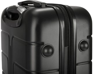 BRUBAKER Koffer Miami - Erweiterbare Koffer mit Zahlenschloss - 43 x 66,5 x 28,5 cm, 4 Rollen, ABS Rollkoffer - Reisekoffer Hartschalenkoffer - Größe L