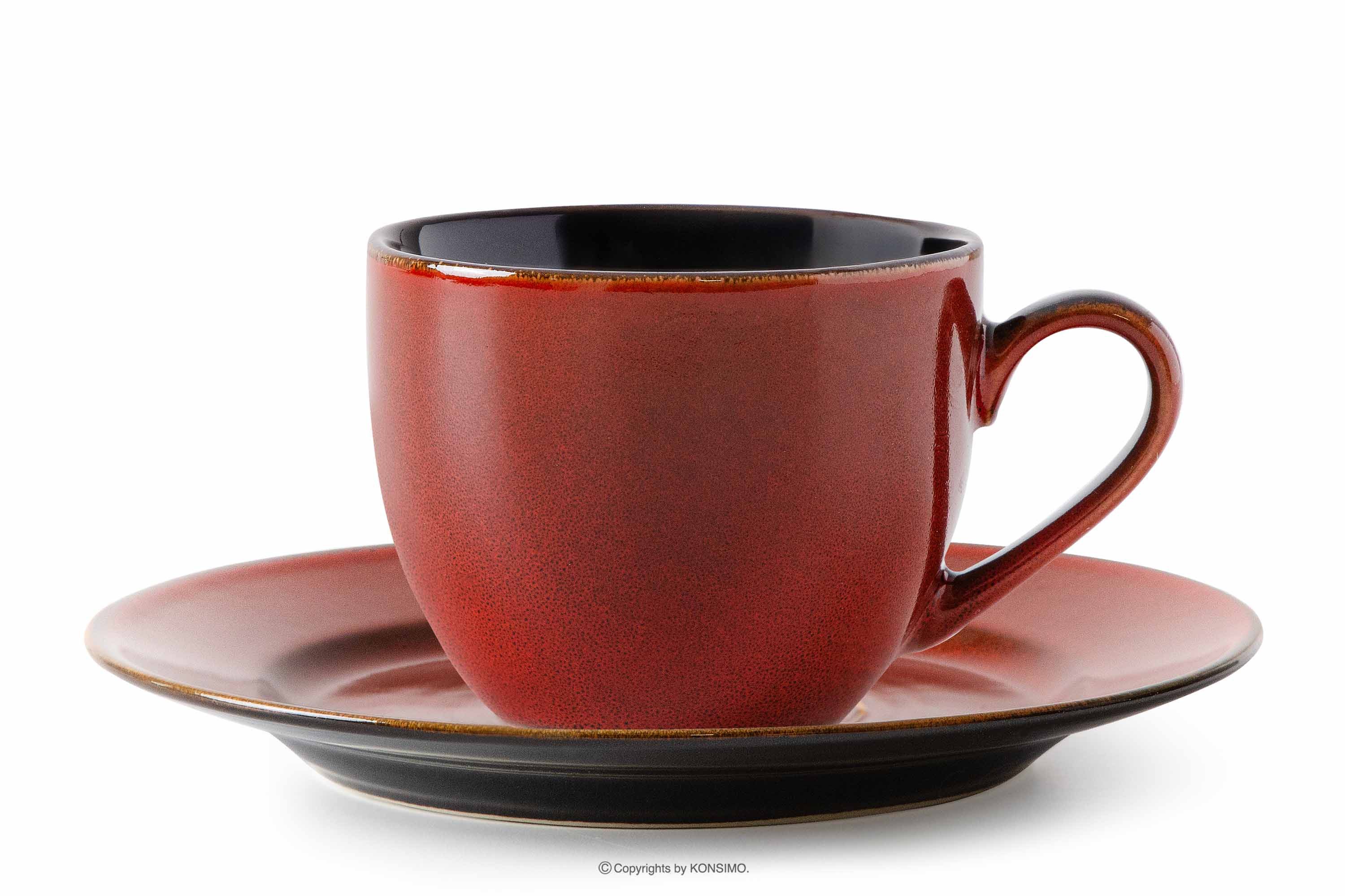 Ritzenhoff & Breker Kaffeeservice RITZENHOFF & BREKER GAMBIA Espressotassen-Set, KONSIMO (12-tlg), 6 Personen, Steinzeug, 90 ml, spülmaschinengeeignet, mikrowel – Bild 3 von 5