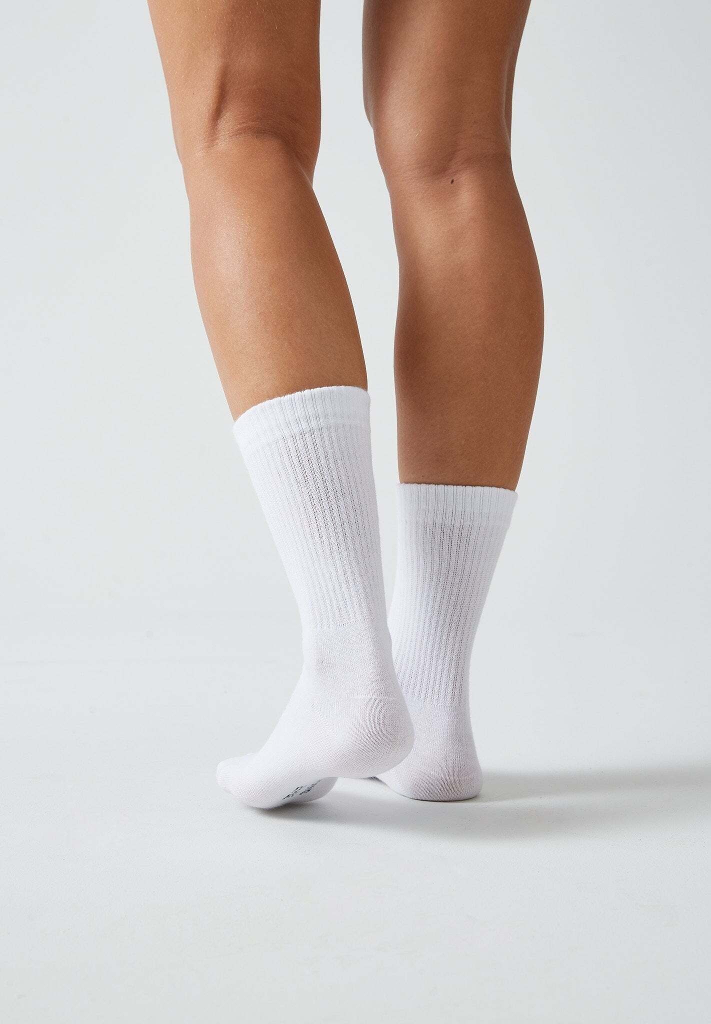 für Hohe Sportsocken SNOCKS Damen Herren Weiß 02 aus Tennissocken stylish & für Tennissocken jedes Bio-Baumwolle, (4-Paar) Outfit