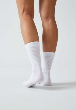 SNOCKS Tennissocken Hohe Sportsocken für Damen & Herren (2-Paar) aus Bio-Baumwolle, stylish für jedes Outfit