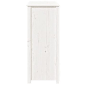 furnicato Sideboard Highboard Weiß 83x41,5x100 cm Massivholz Kiefer