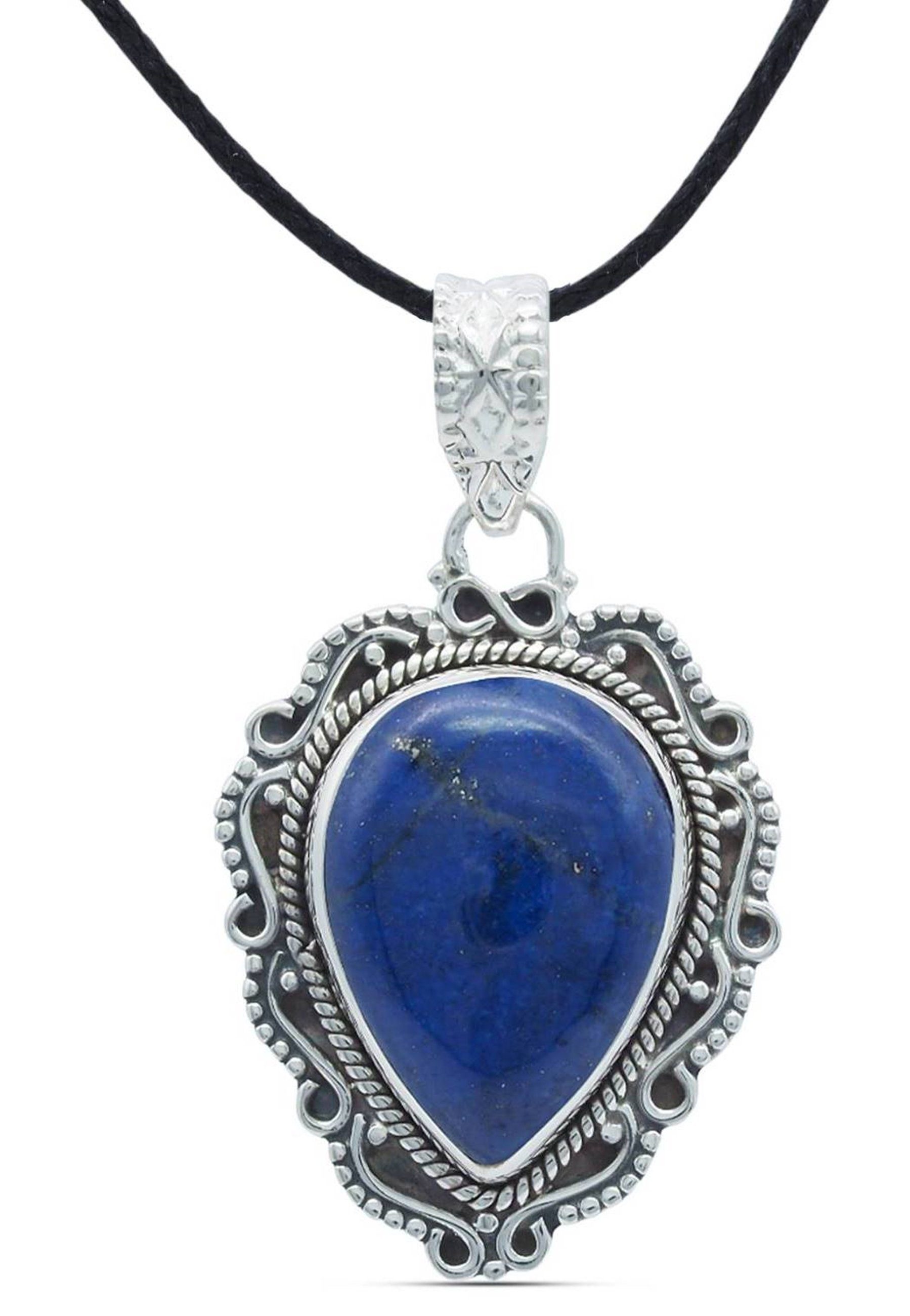 mantraroma Kettenanhänger 925er Silber mit Lapis Lazuli