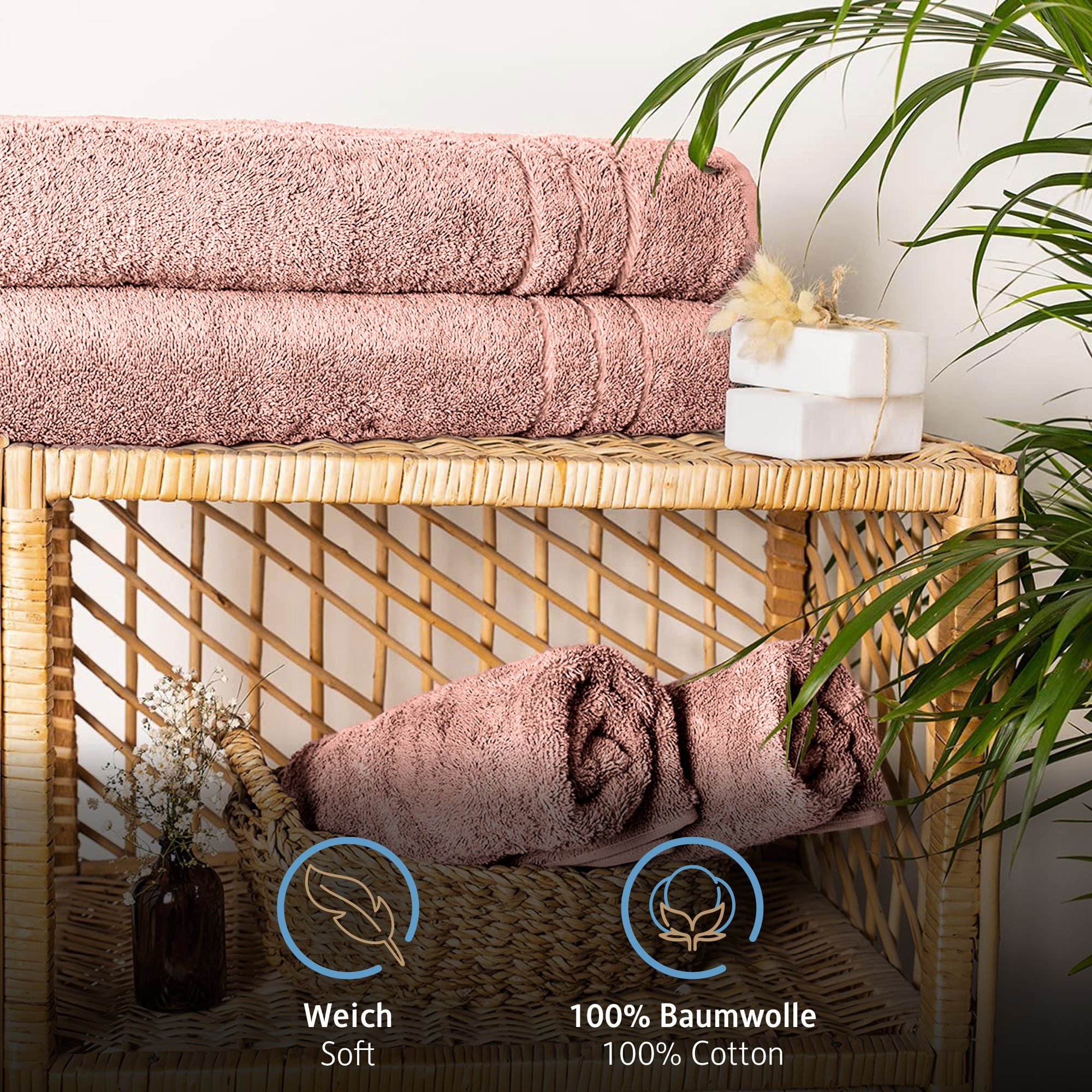 Komfortec Saunatuch 80x200 cm Saunatücher Set günstig online kaufen