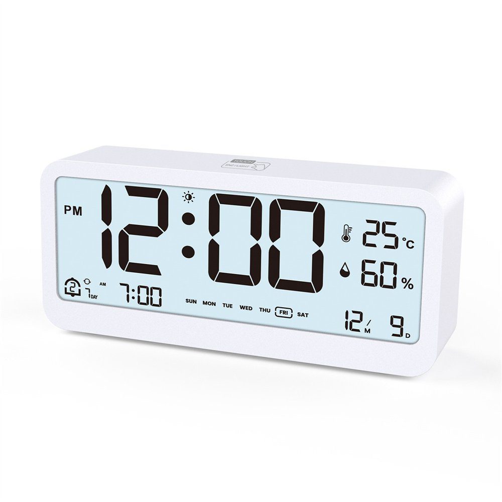 Dekorative Wecker Digitaler Wecker,Intelligenter Wecker,Stille elektronische Uhr mit Anzeige Digital Uhr mit Snooze Moduls