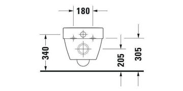 Duravit Bidet Wand-WC VERO AIR RIMLESS tief, 370x570mm weiß WonderGliss