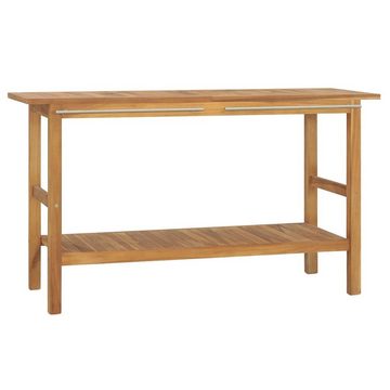 vidaXL Badezimmerspiegelschrank Waschtisch mit Schwarzen Marmorbecken Massivholz Teak (1-St)