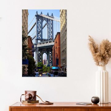 Posterlounge Poster Editors Choice, Manhattan Bridge und Empire State Building, Fotografie
