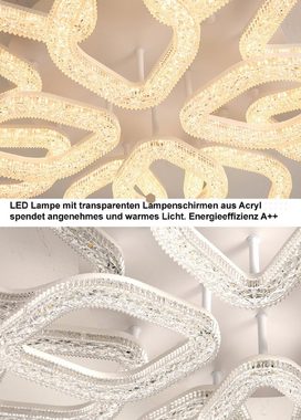 Euroton LED Deckenleuchte LED Deckenlampe XL DL Fernbedienung Lichtfarbe/Helligkeit einstellbar, LED fest integriert, mit Fernbedienung kaltweiß-neutalweiß -warmweiß, 7000k-3000k stufenlos einstellbar, mit Fernbedienung steuerbar