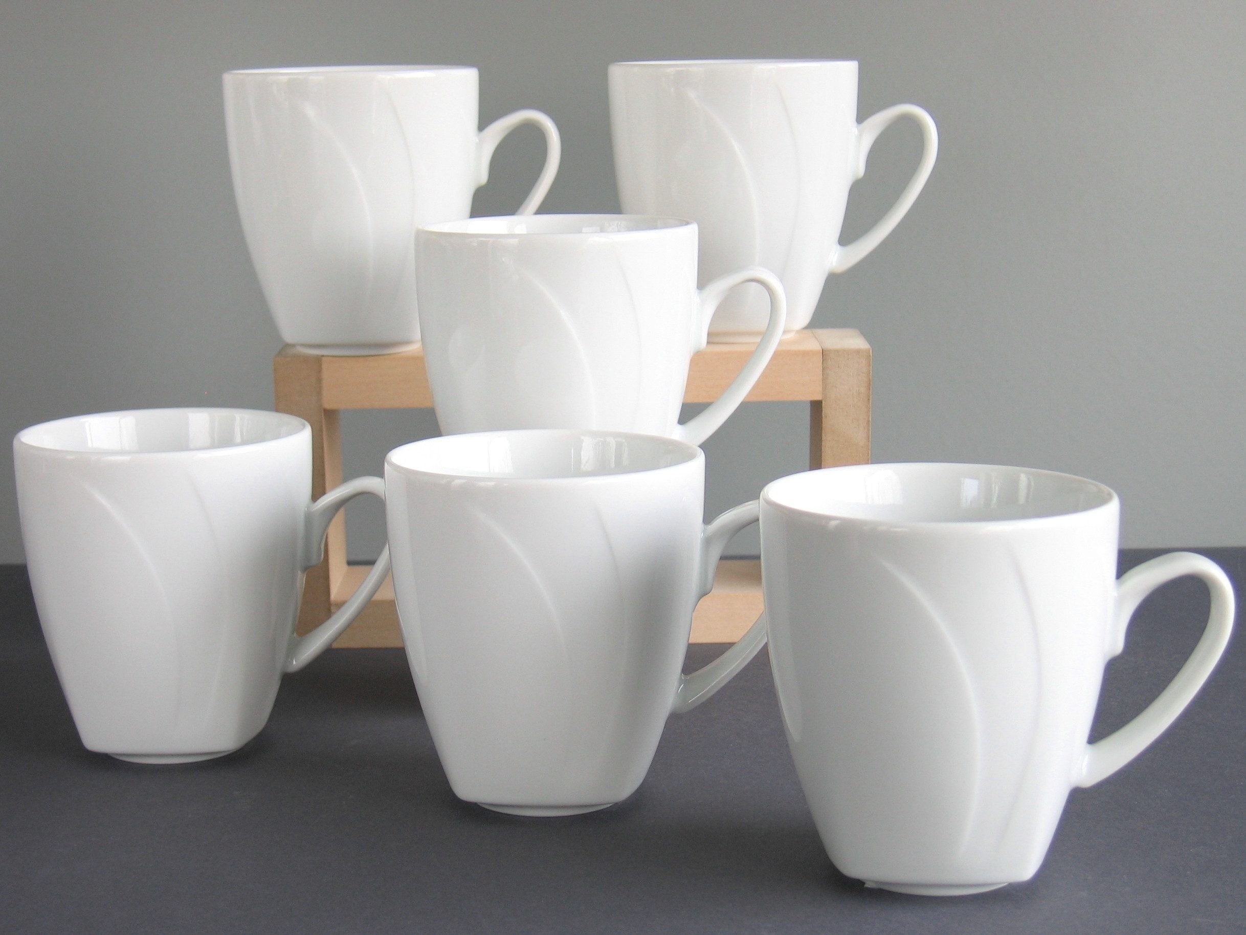 CreaTable Becher Celebration Weiss, 6-tlg., Porzellan
