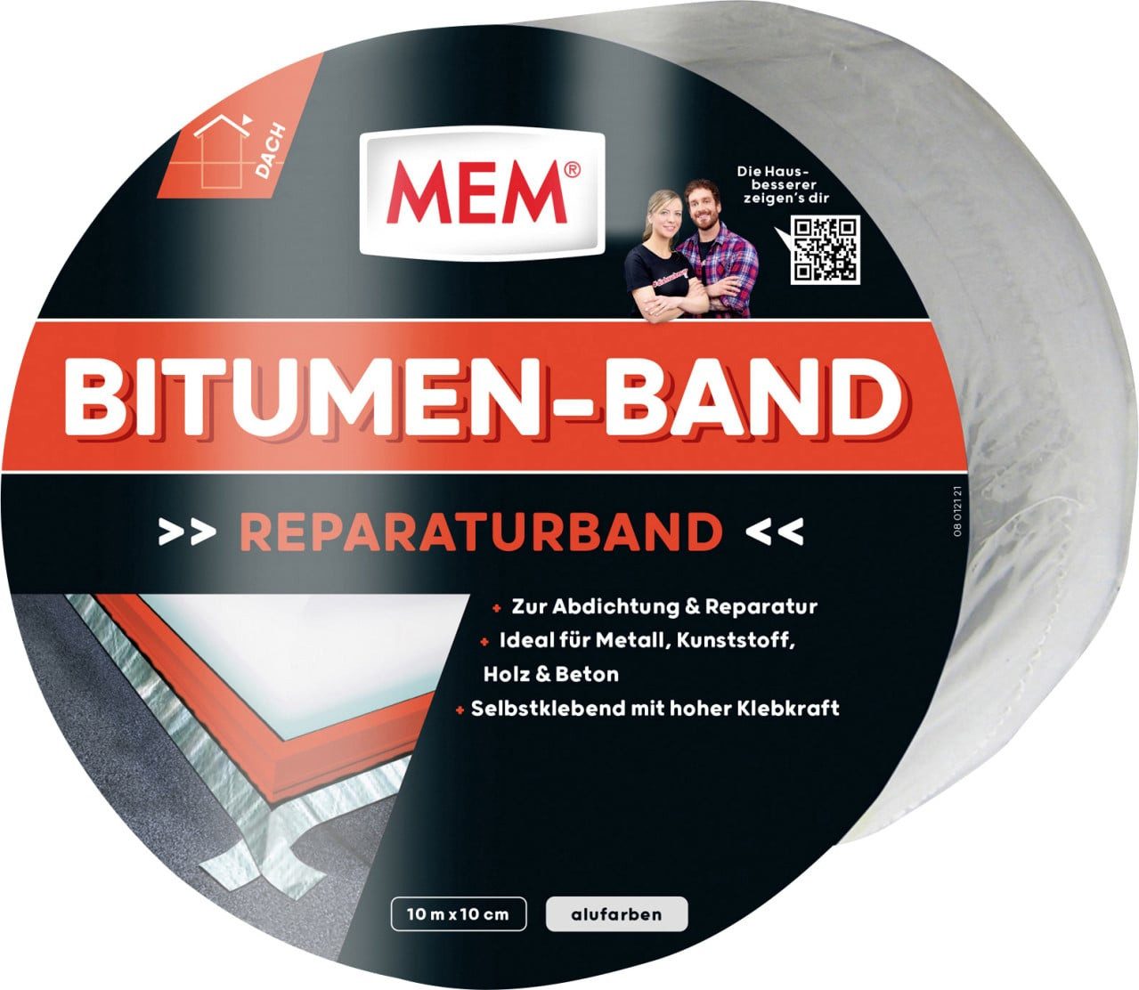 MEM Bauchemie Dichtband MEM Bitumen-Band 10 m x 10 cm alu
