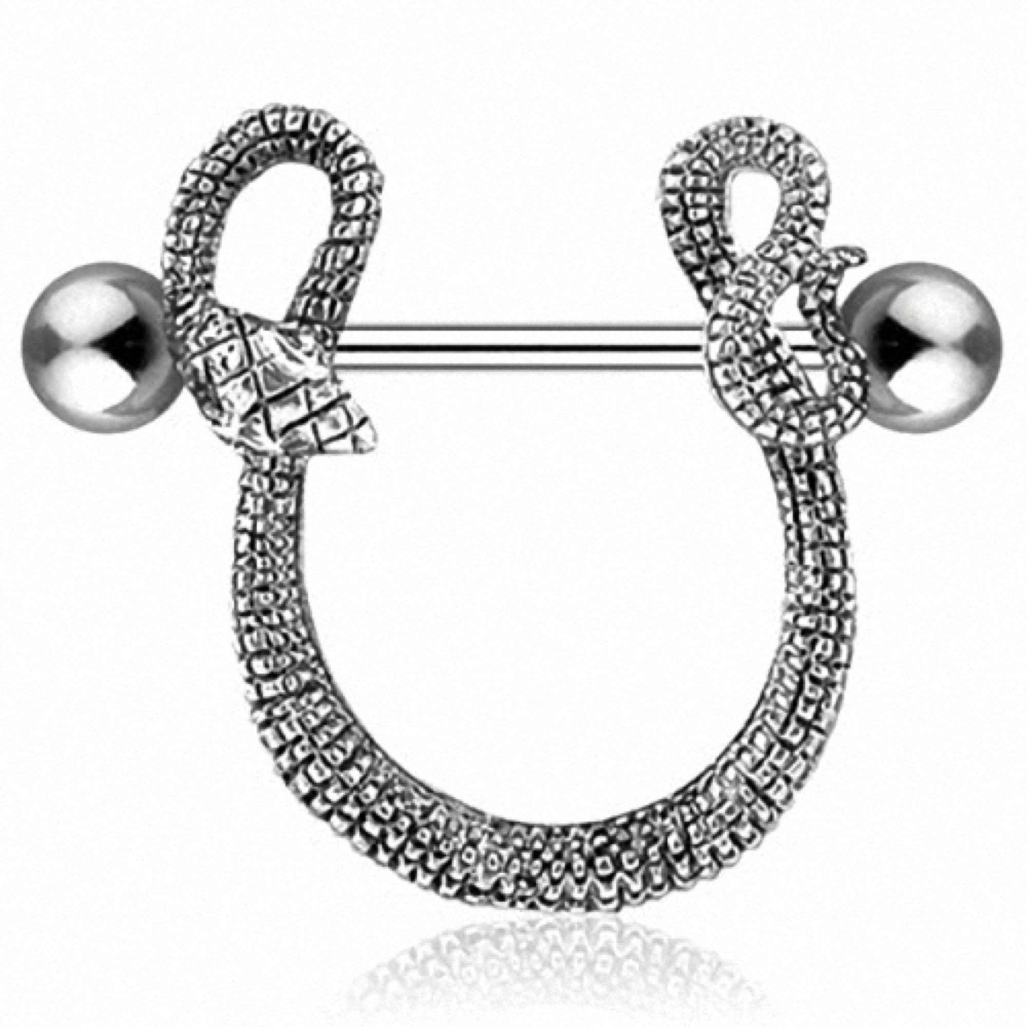 Intimpiercing Intim Piercing Brust Stab mit Schlange