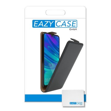 EAZY CASE Handyhülle Flipcase für Huawei P Smart (2019) 6,21 Zoll, Tasche Klapphülle Handytasche zum Aufklappen Etui Kunstleder Schwarz