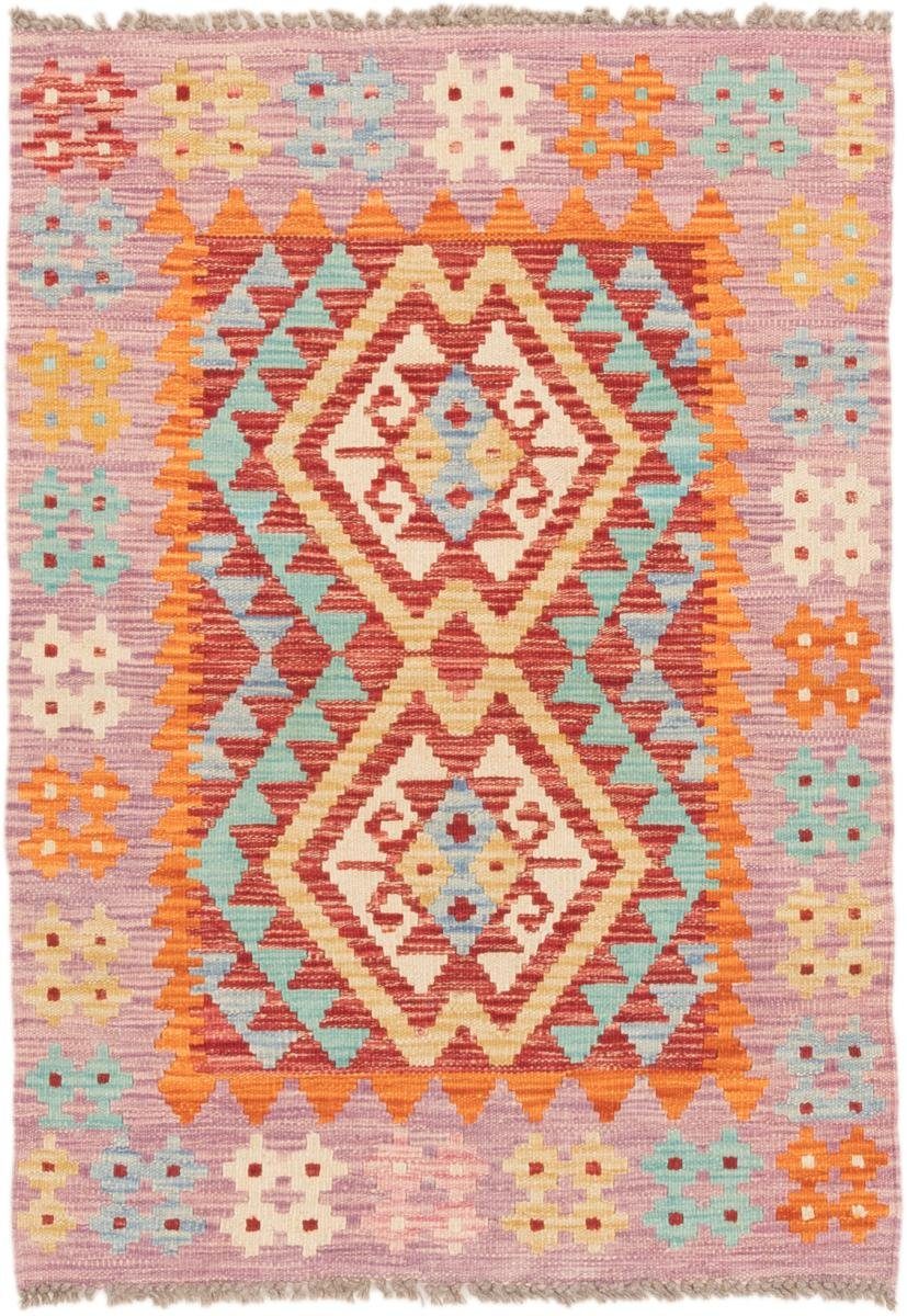 Orientteppich Kelim Afghan 81x115 Handgewebter Orientteppich, Nain Trading, rechteckig, Höhe: 3 mm