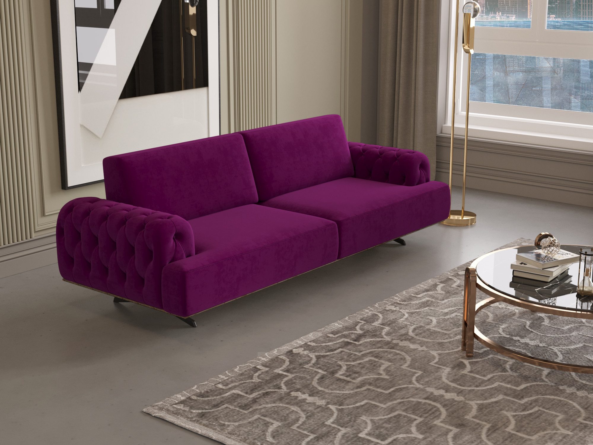 Möbeldreams Chesterfield-Sofa Chesterfield Sofa Modern Verstellbare Rückenlehne