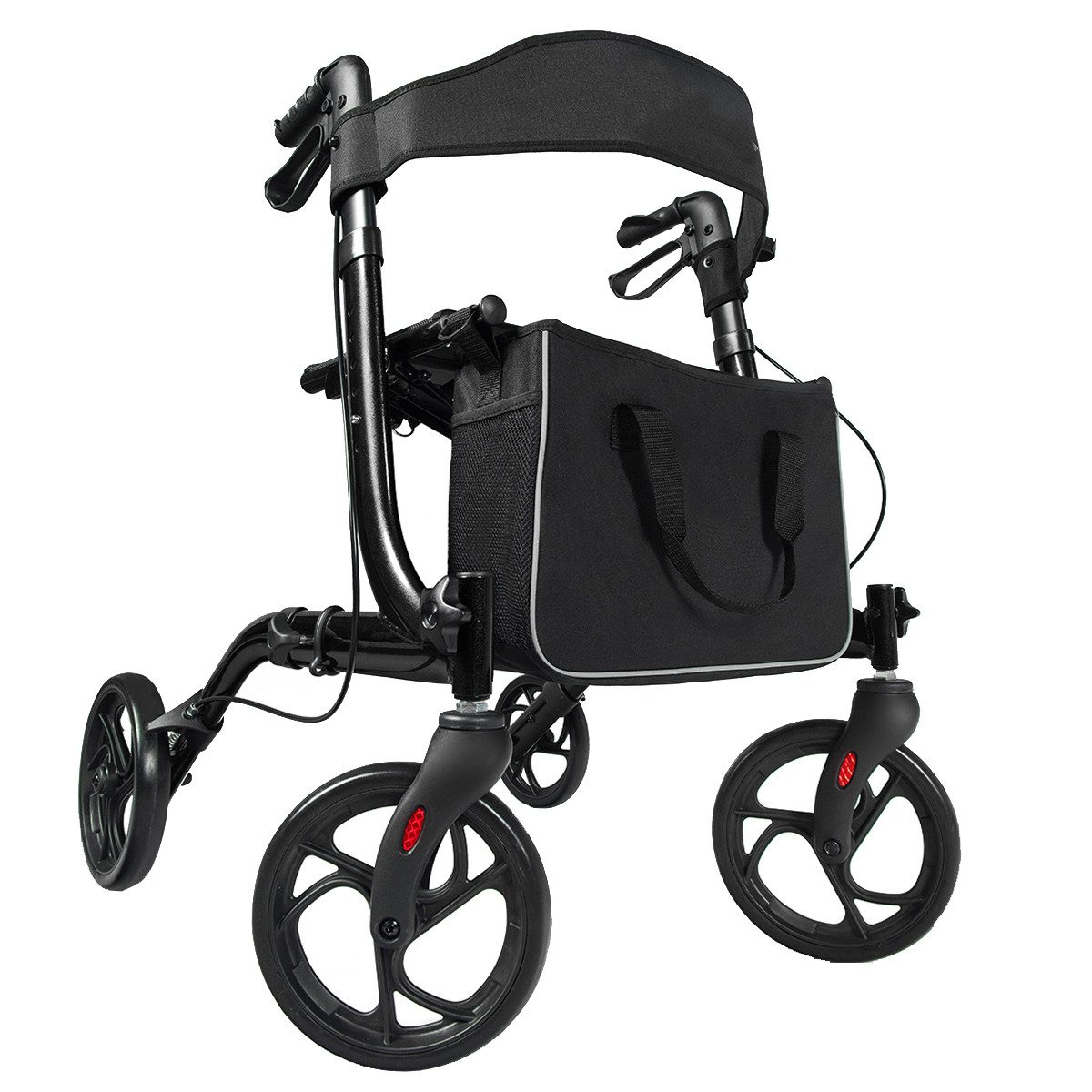 COSTWAY Rollator, Leicht und faltbar, mit abnehmbarem Aufbewahrungsbeutel