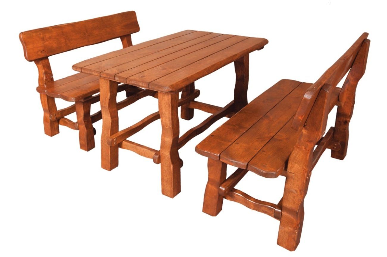 120 cm (Gartentisch) Gartentisch Tisch Gartenmöbel * 75 Holz Gartentisch Holztisch JVmoebel