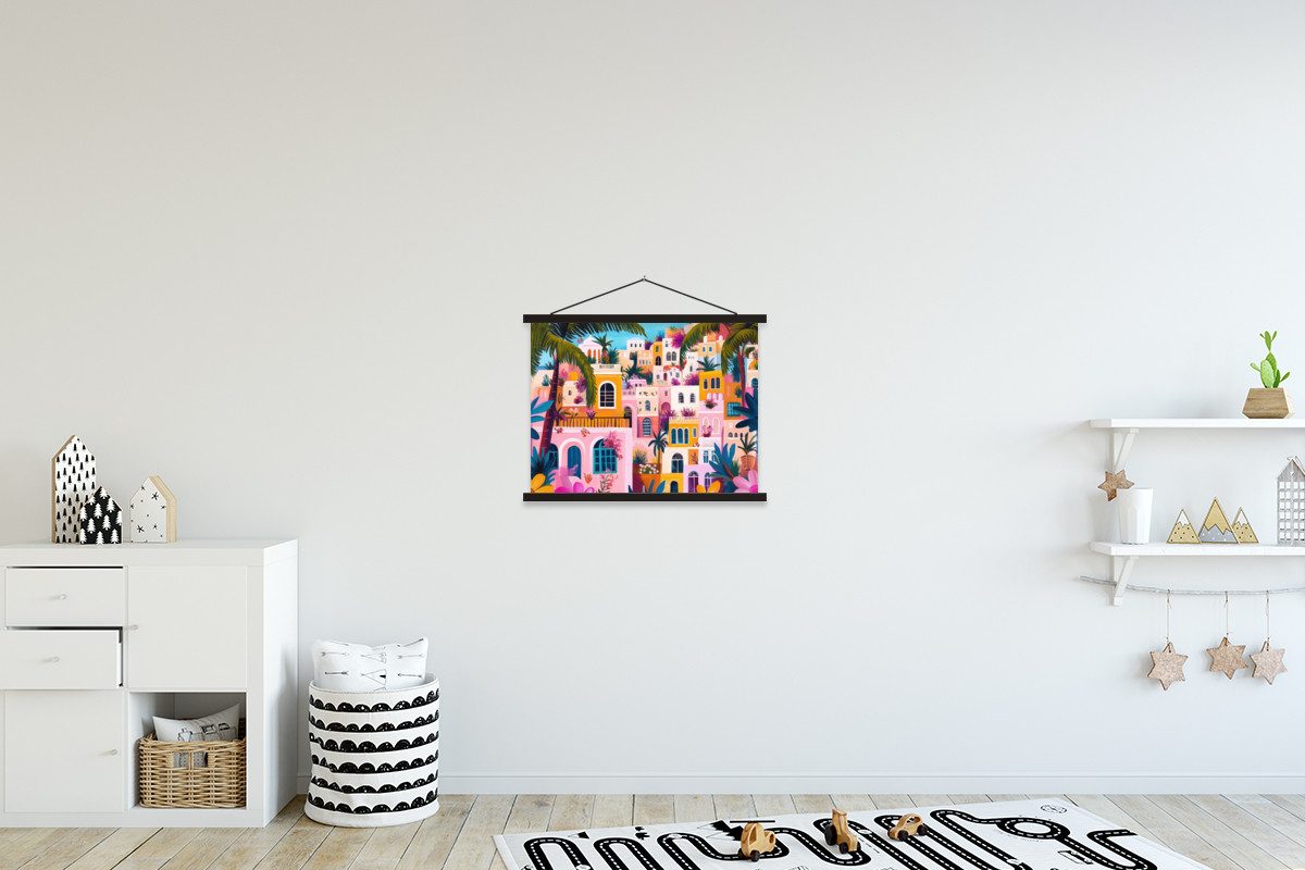 MuchoWow Poster Bunt - Rosa - günstig online kaufen