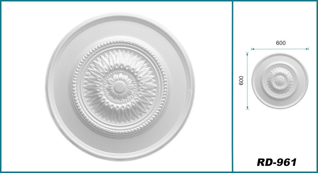 Hexim Wanddekoobjekt Lorbeer 60cm (HEXIM Stuckrosette günstig online kaufen