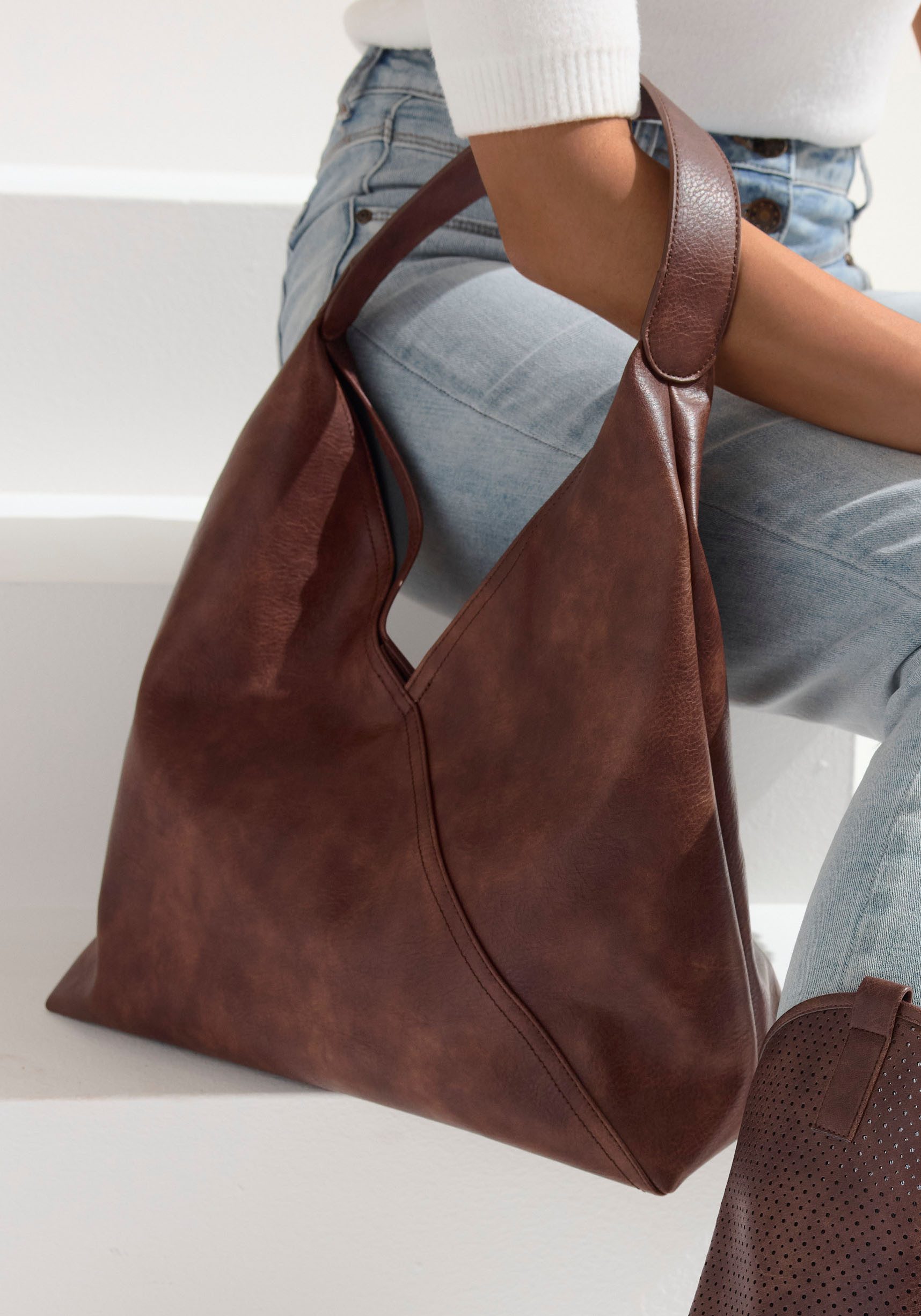 Vivance Shopper, Handtasche, Schultertasche, Henkeltasche, Hobobag VEGAN günstig online kaufen
