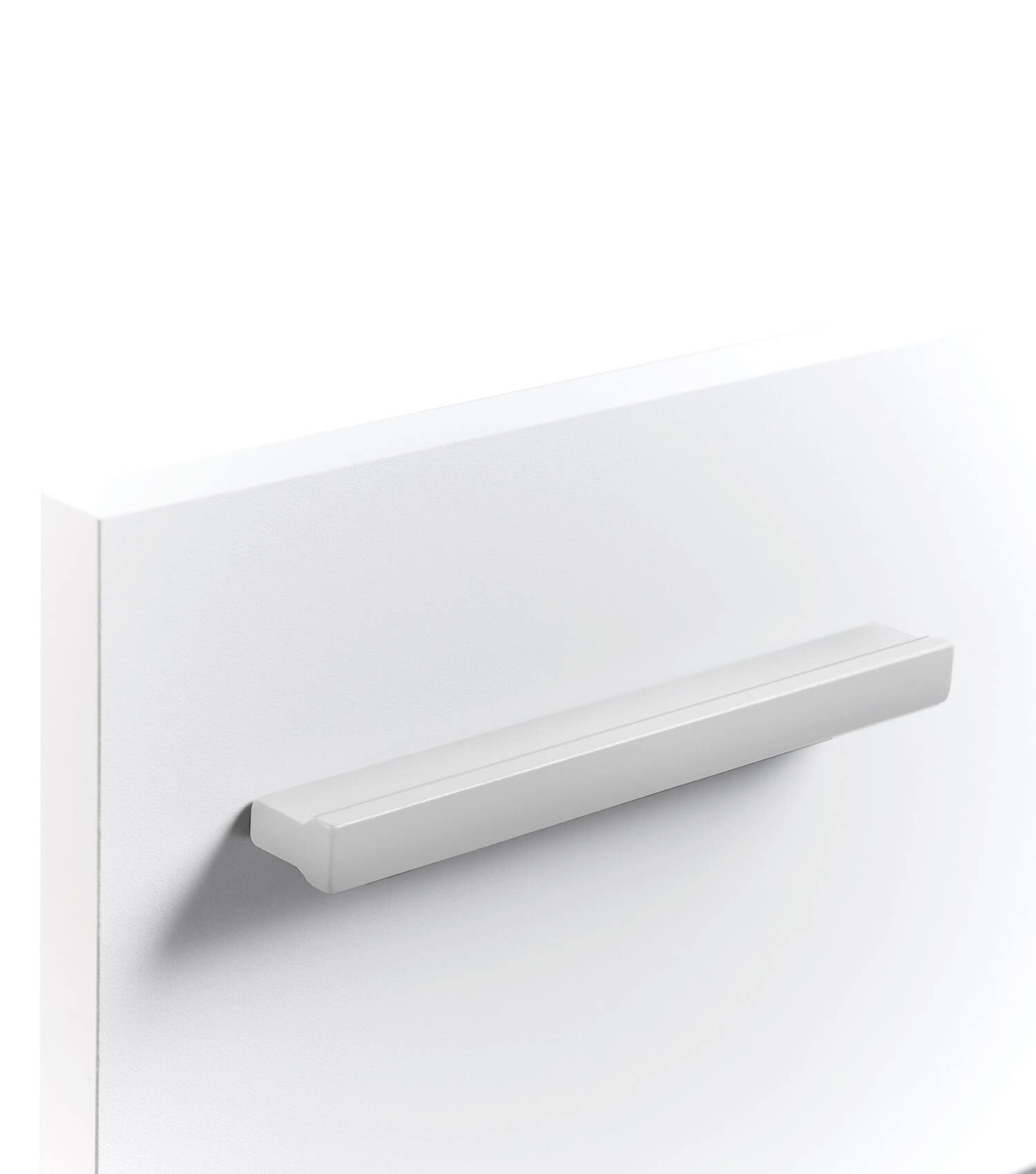 mokebo Möbelgriff Der Griffige (aus Aluminium), auch als Griff für Möbel, Schrankgriff oder Türgriff in Weiß, 7er-Set