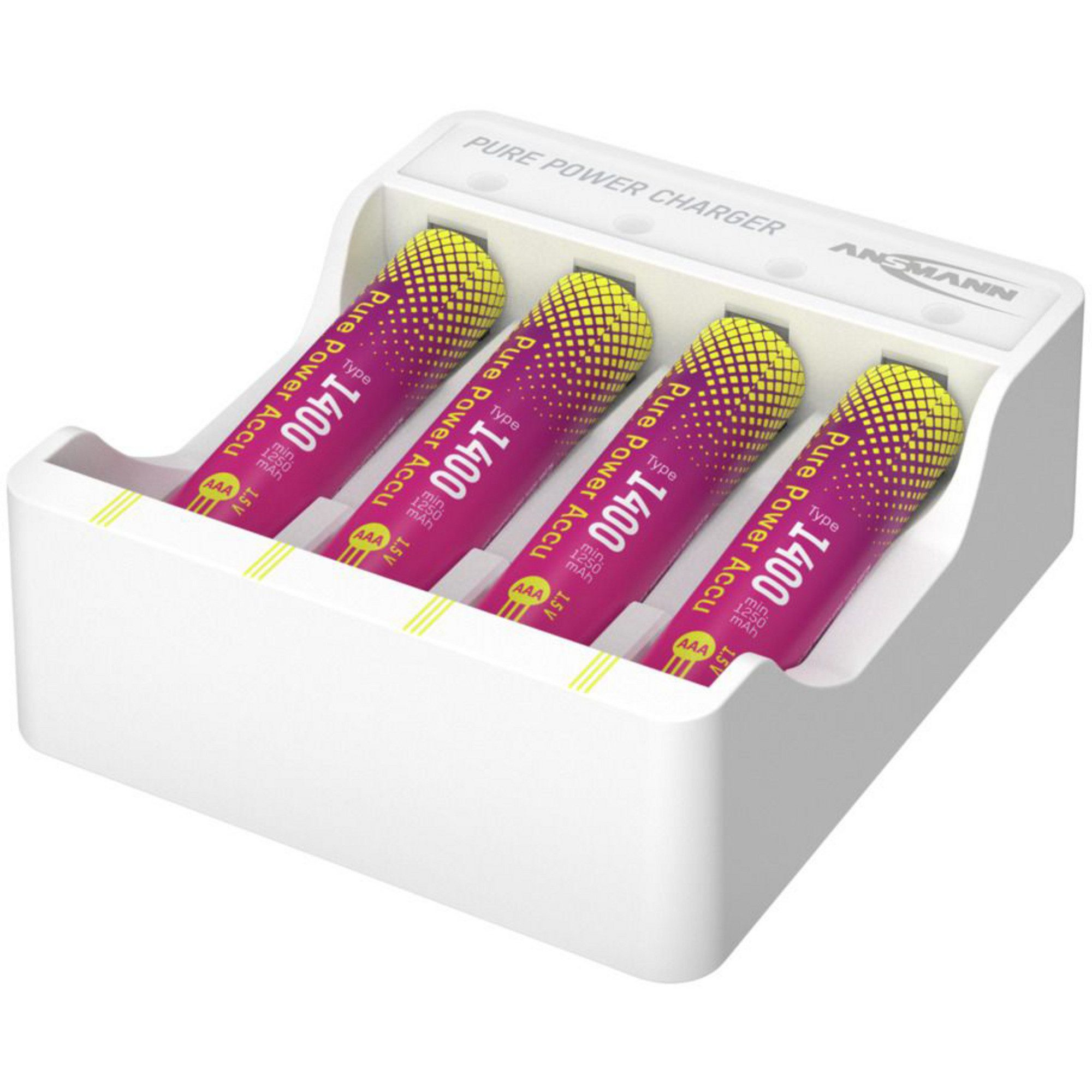 ANSMANN AG Ansmann Lithium-Ladegerät Pure Power Set 4× Micro Akku