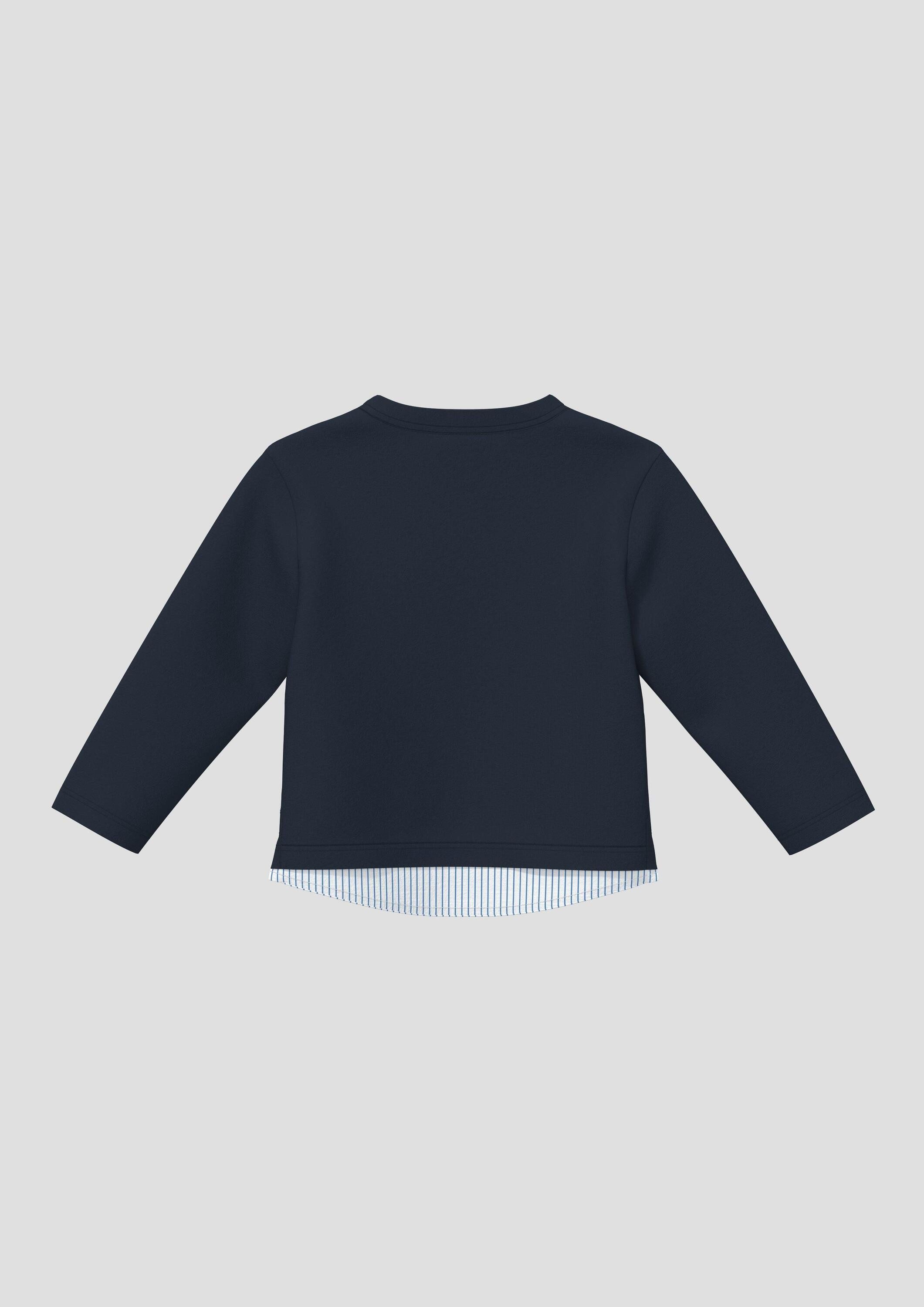 s.Oliver Langarmshirt T-Shirt Longsleeve mit Knopfleiste in Layering-Optik
