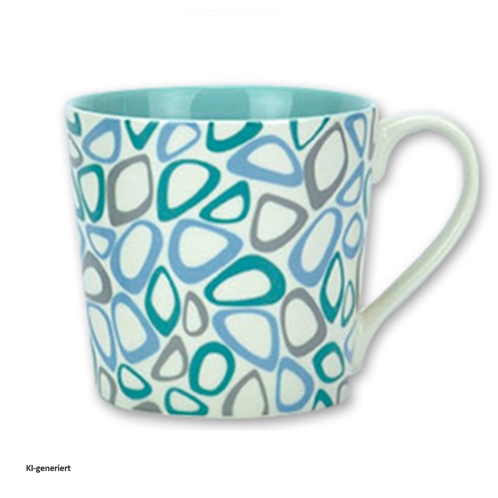 Jameson + Tailor Tasse Becher Steine Türkis Retro Collection, 1-tlg., Porzellan, Kaffeetasse Teetasse Milchtasse
