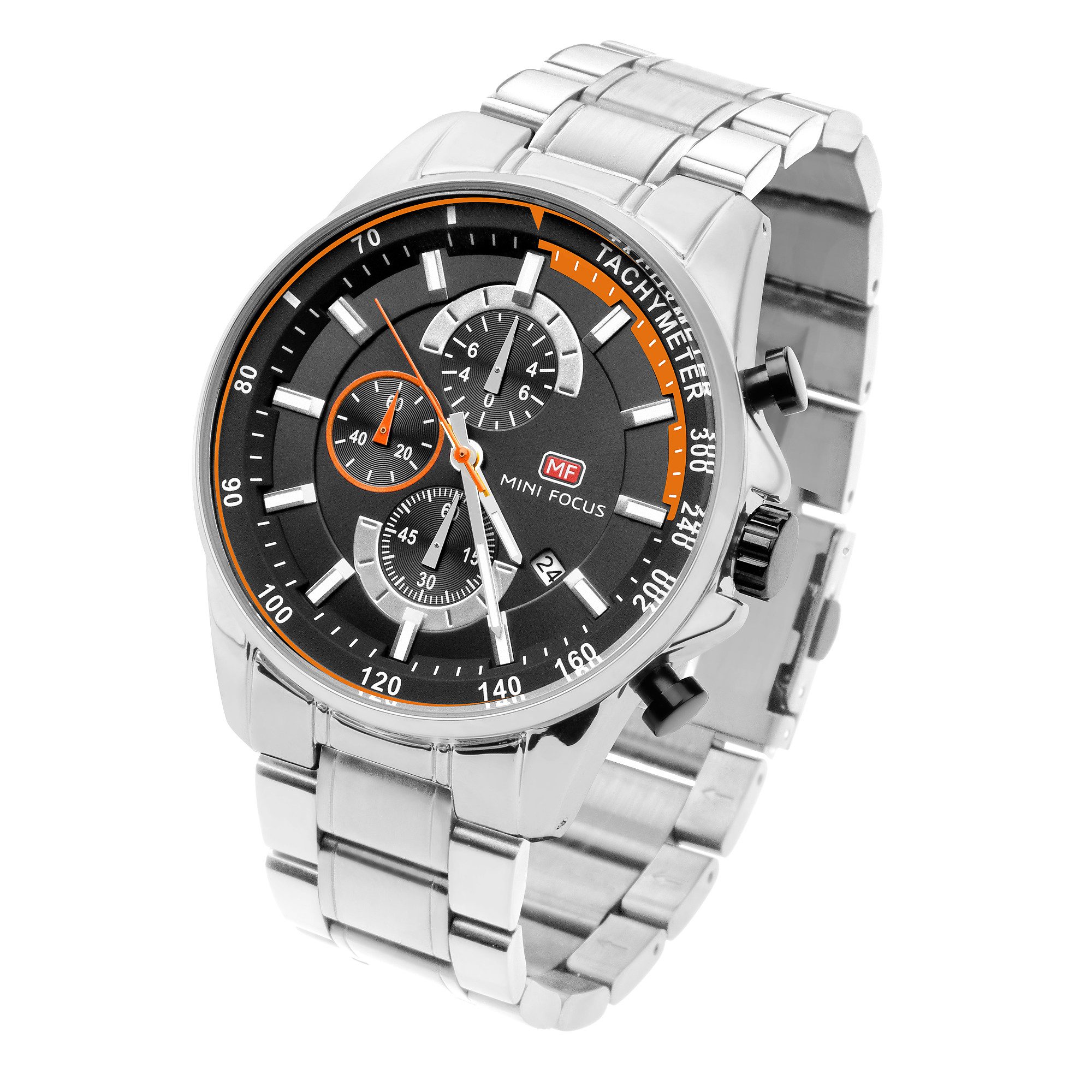 Taffstyle Sportuhr Herren Quarzuhr Chronograph Männer Armbanduhr Stoppuhr Wasserdicht, (Elegante Männer Quarzuhr - Ideales Geschenk zum Geburtstag Weihnachten Valentinstag Vatertag), Wasserdicht Kalender Stoppuhr Edelstahlarmband Chronograph