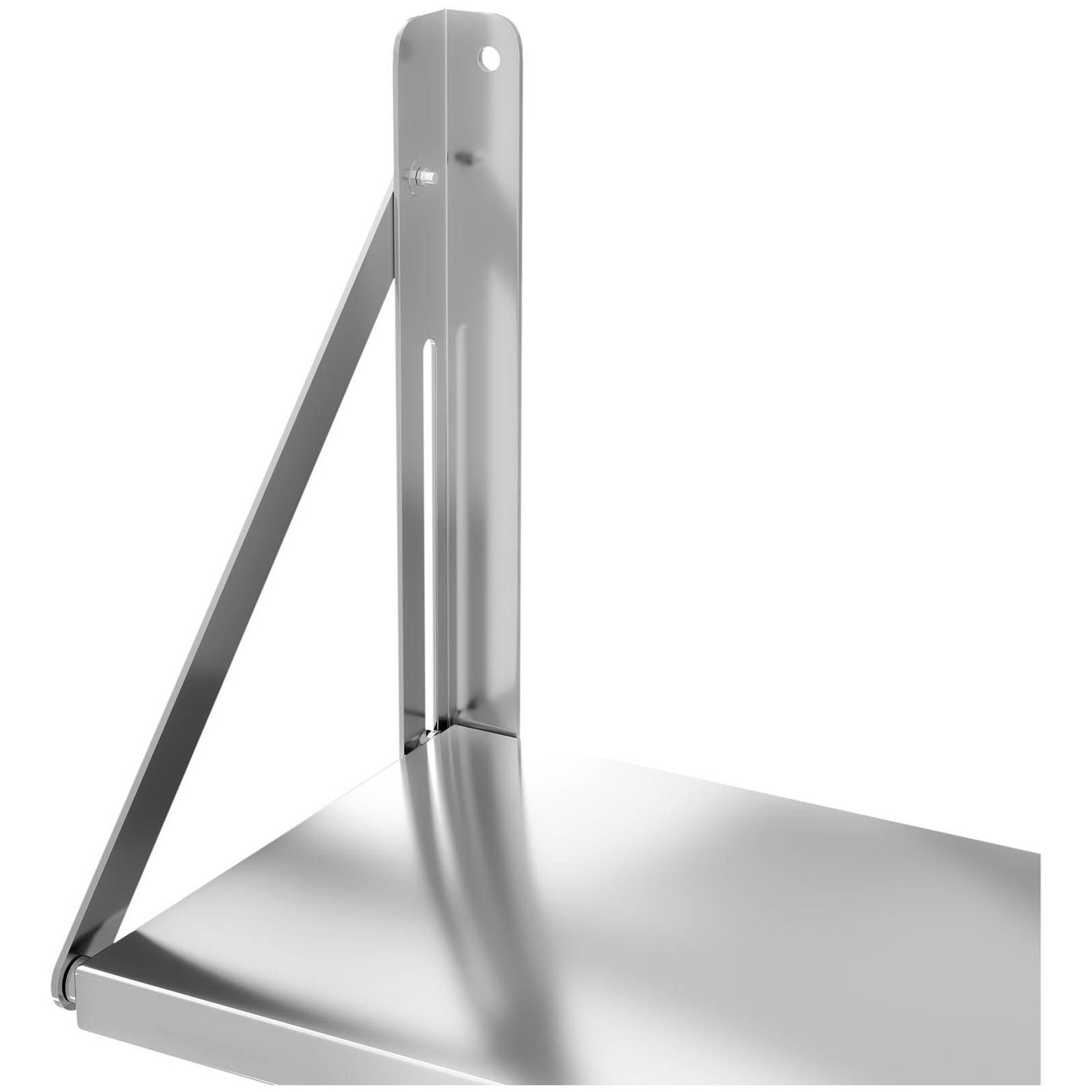 Royal Catering Hängeregal Wandbord klappbar 40 kg Wandregal 60 x 30 cm Edelstahl Küchenregal, verschiedene Größen