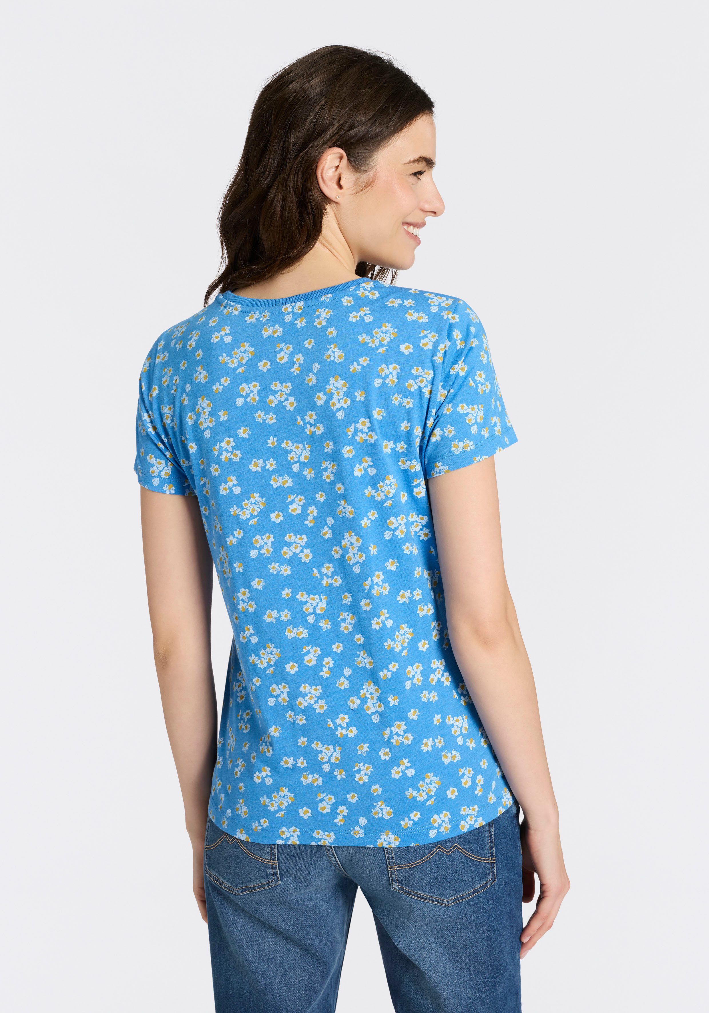 Ragwear Kurzarmshirt MINTTA FLOWER O mit sommerlichem Print