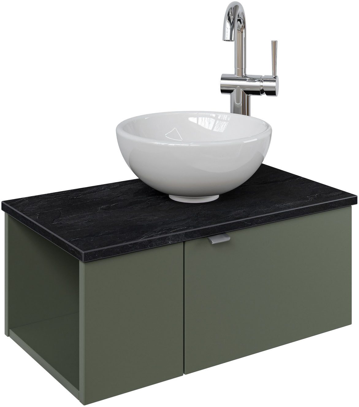 Saphir Waschtisch "Serie 6915 Waschschale mit Unterschrank für Gästebad, Gä günstig online kaufen
