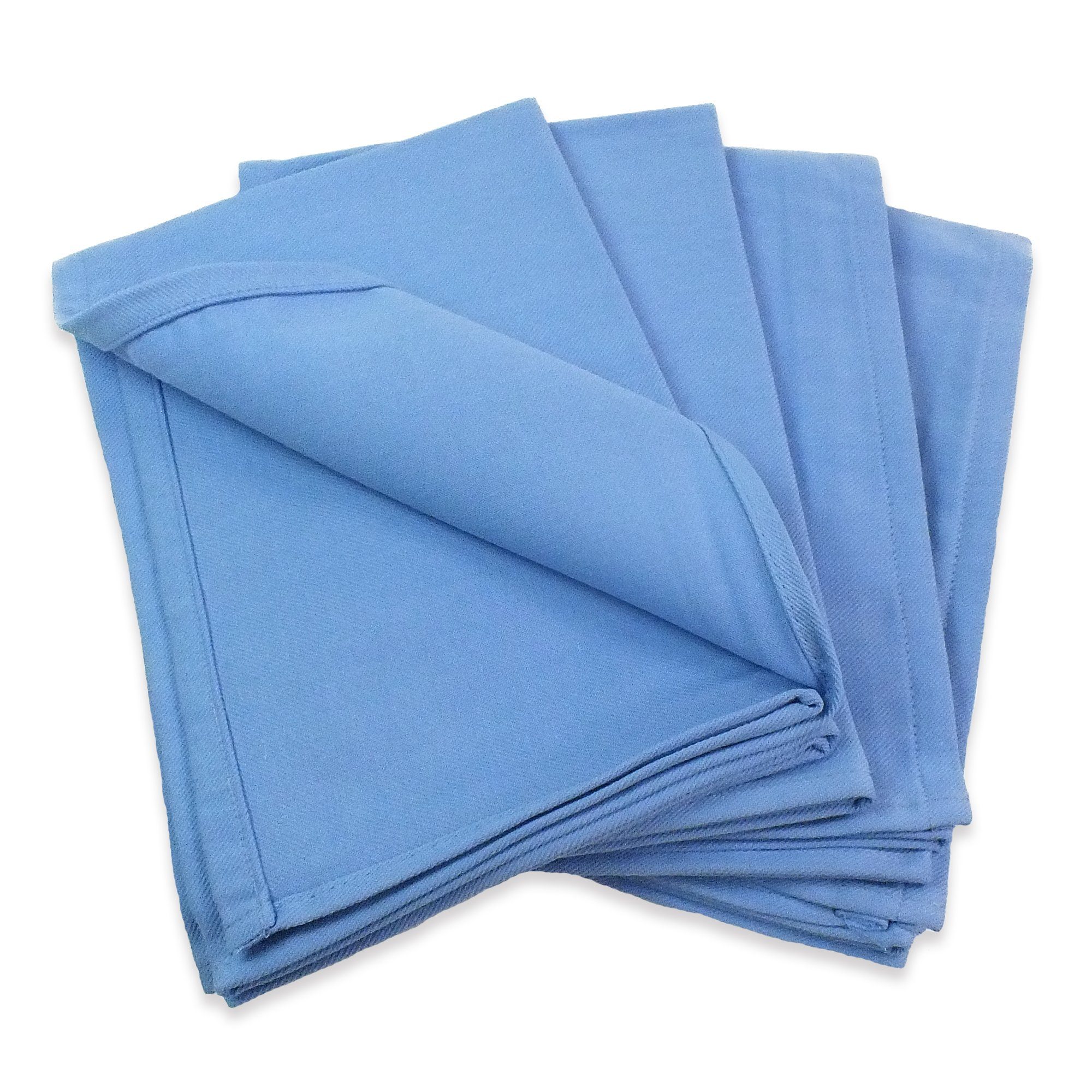 Lasa Home Geschirrtuch Pure, (Set, 4-tlg), 4er Pack Geschirrtücher (4 Stück), ca. 50 x 70 cm, Baumwolle Blau