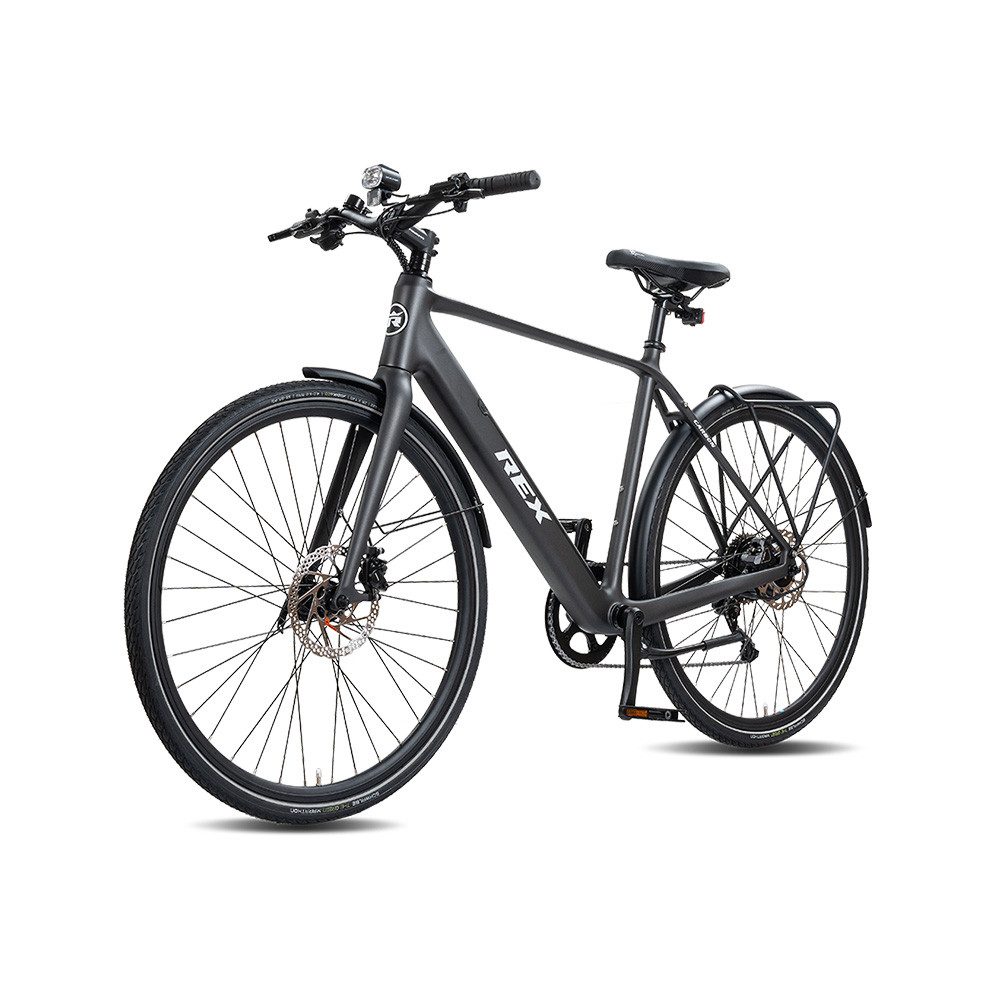 REX E-Bike Cityrad, 10 Gang Shimano DEORE RD-M6000-GS Schaltwerk, Heckmotor, 360 Wh