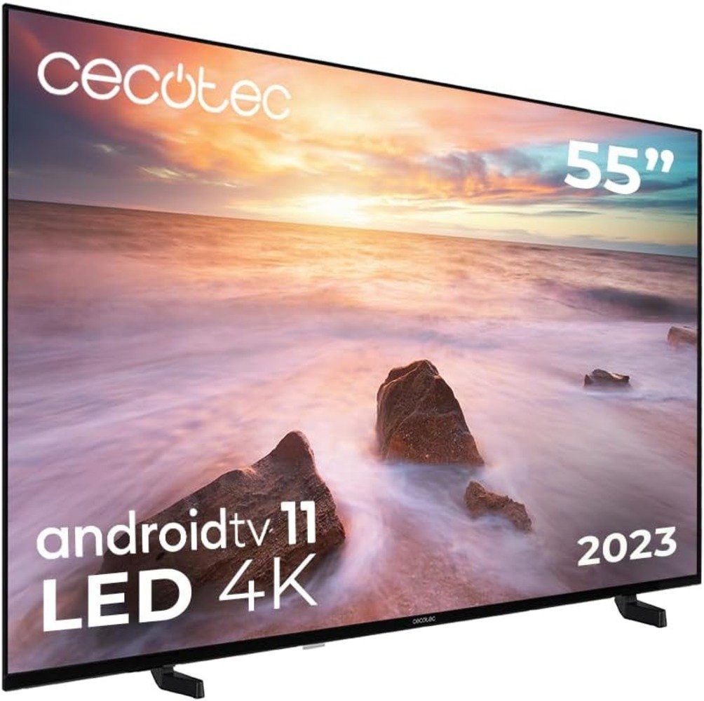 Cecotec ALU20055S LED-Fernseher (55 Zoll, 4K Ultra HD, Smart TV Android 11 Rahmenloses Design MEMC Dolby Vision Dolby Atmos, Smart TV Android 11 Rahmenloses Design MEMC Dolby Vision Dolby Atmos)